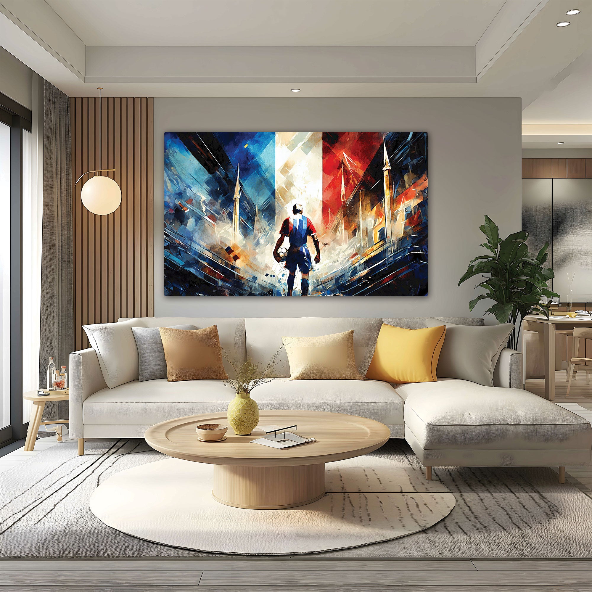 Football Abstract Canvas painting with frame Big Size Wall Art for living room,Bedroom,Drawing room,Hotels