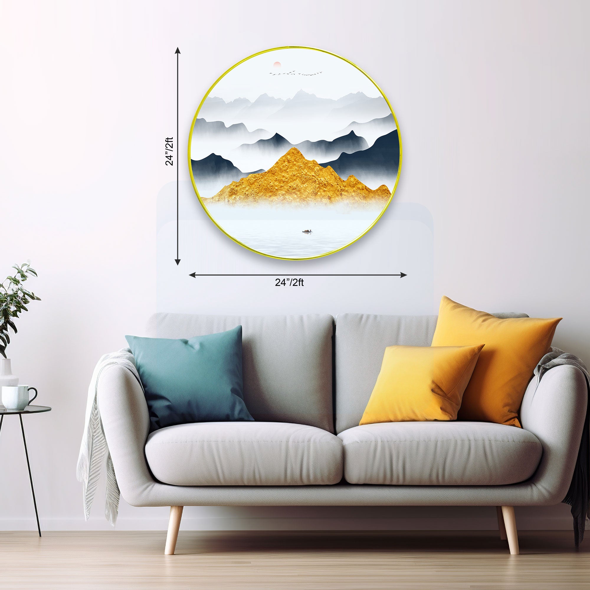 Nature Sparkle Wooden Wall Plate for Home Decoration Art-16