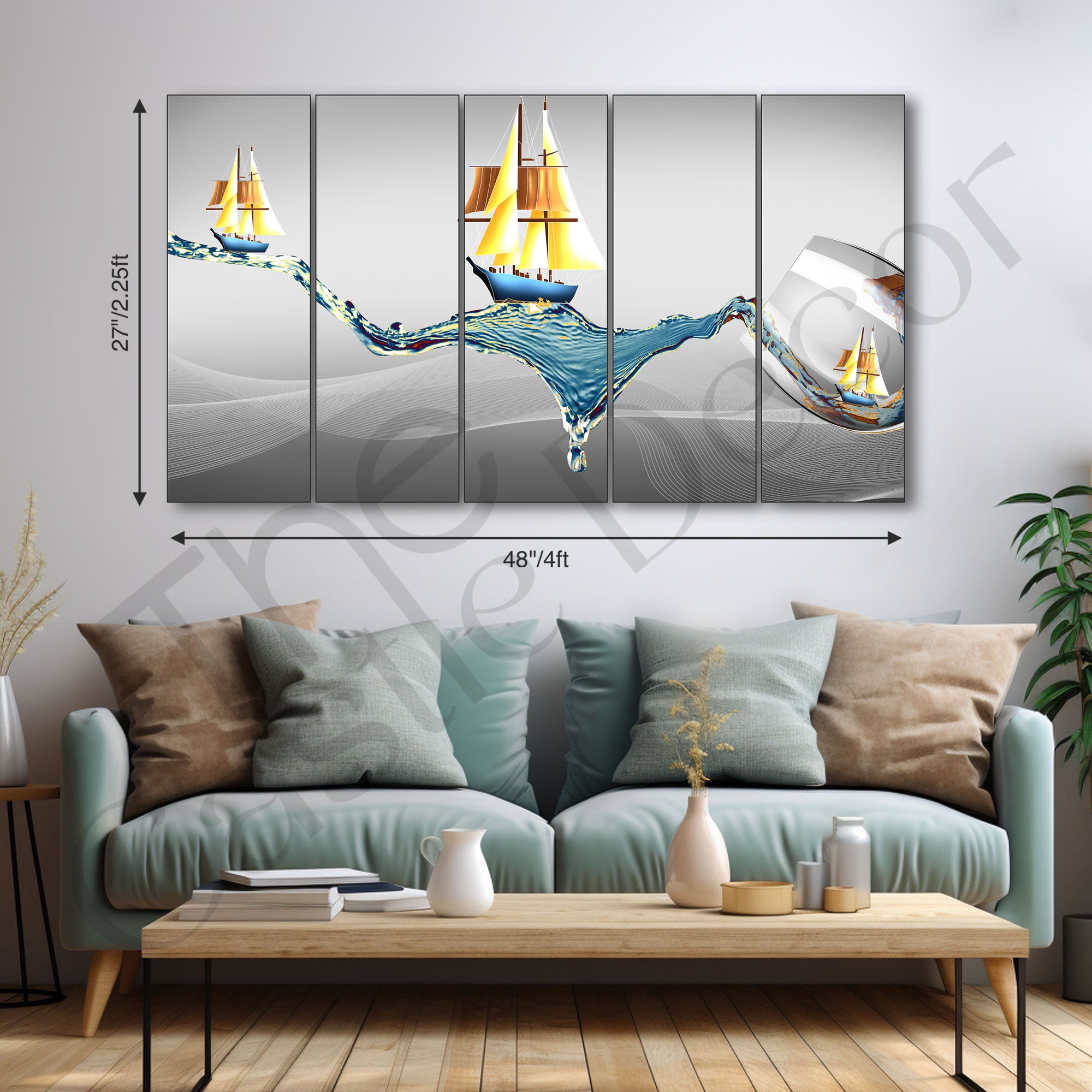 Abstract Painting with frame Big Size Wall Art for living room,Bedroom,Drawing room,Hotels