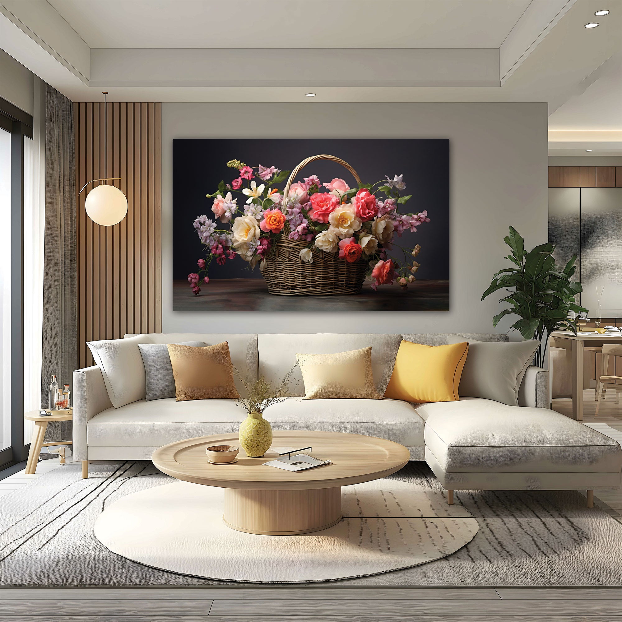 FlowersAbstract Canvas painting with frame Big Size Wall Art for living room,Bedroom,Drawing room,Hotels