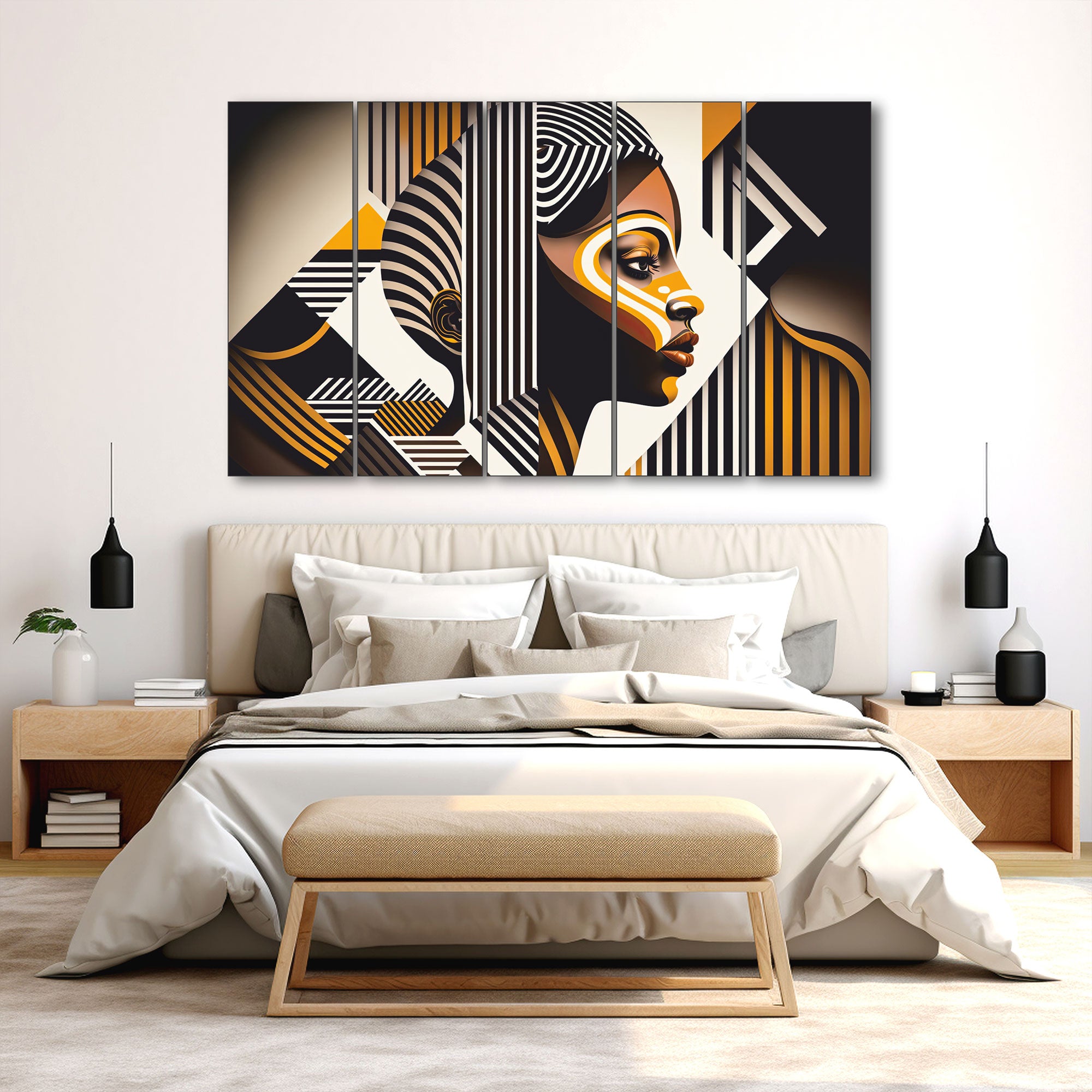 Woman Abstract Painting with frame Big Size Wall Art for living room,Bedroom,Drawing room,Hotels
