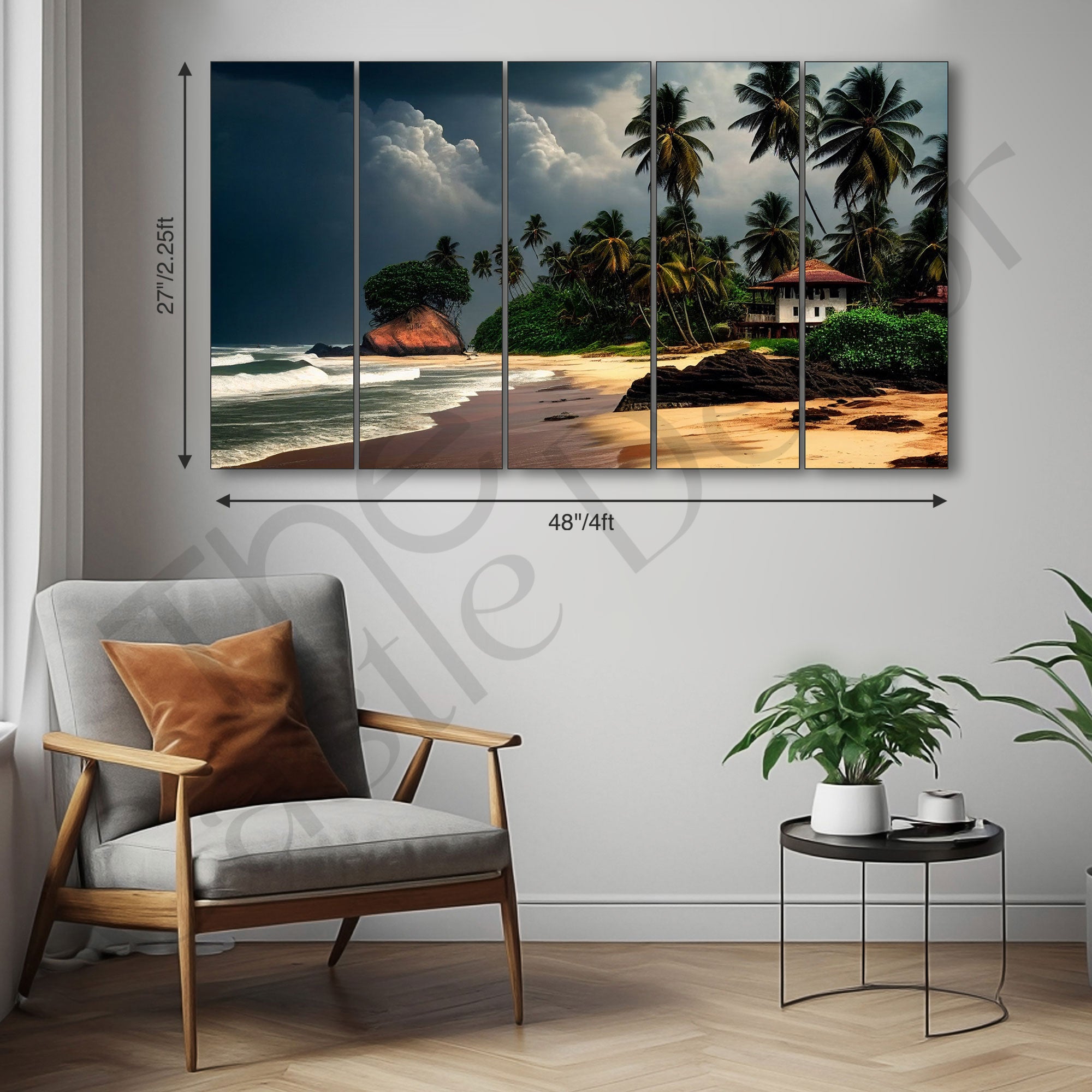 Sea Painting with frame Big Size Wall Art for living room,Bedroom,Drawing room,Hotels
