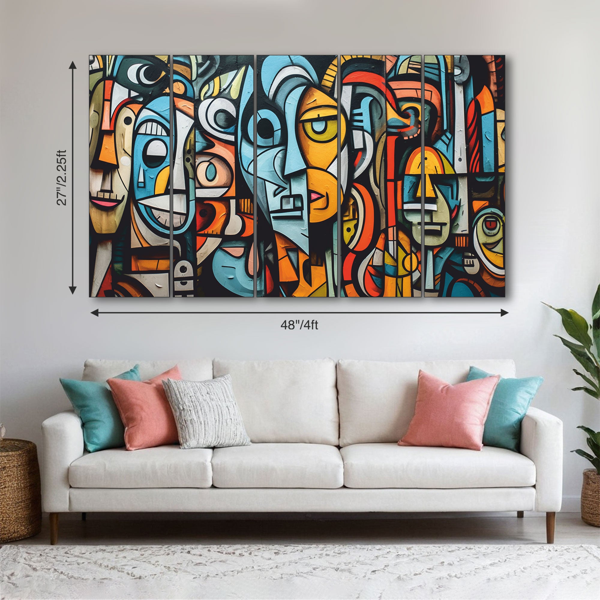 Abstract Painting with frame Big Size Wall Art for living room,Bedroom,Drawing room,Hotels