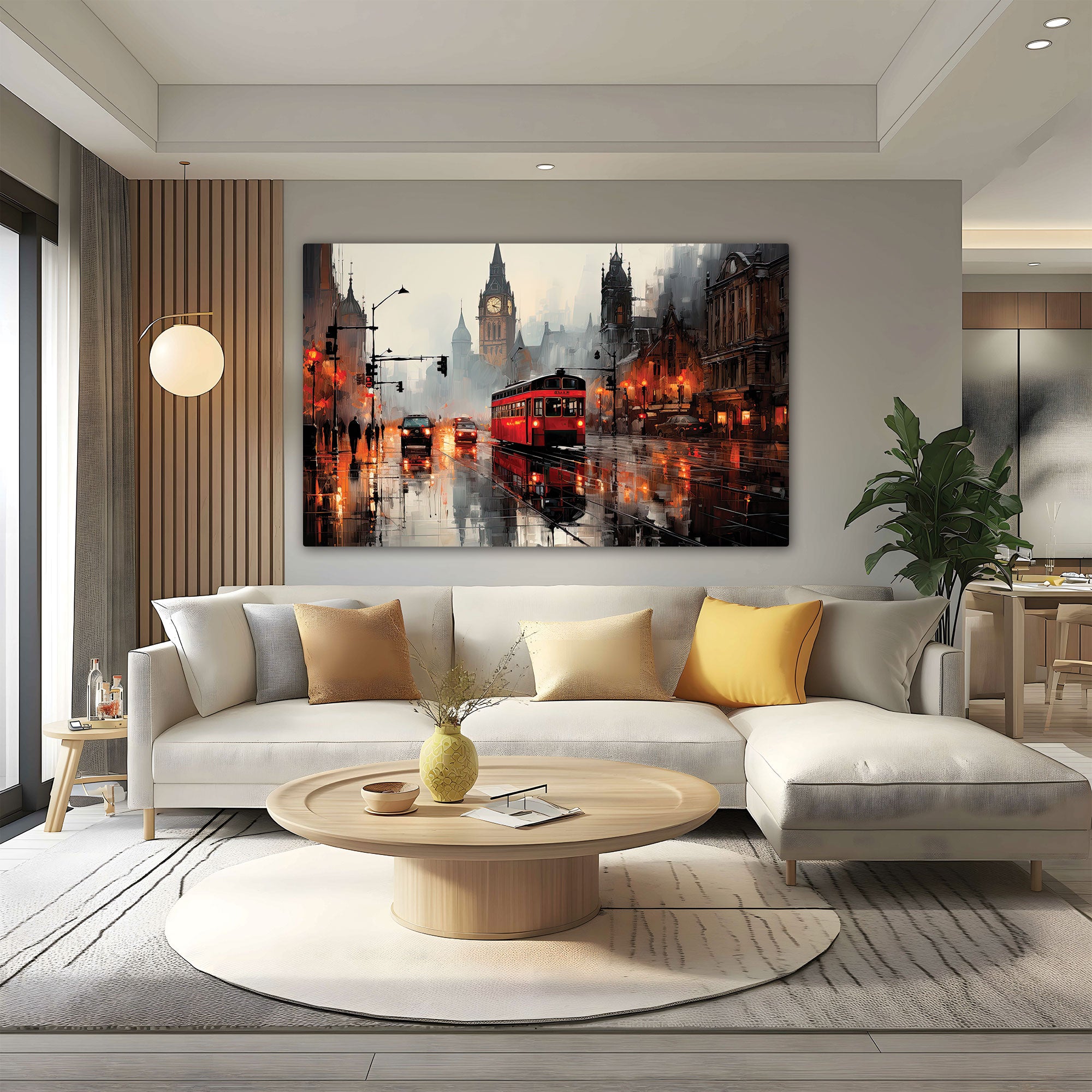Vintage trainAbstract Canvas painting with frame Big Size Wall Art for living room,Bedroom,Drawing room,Hotels