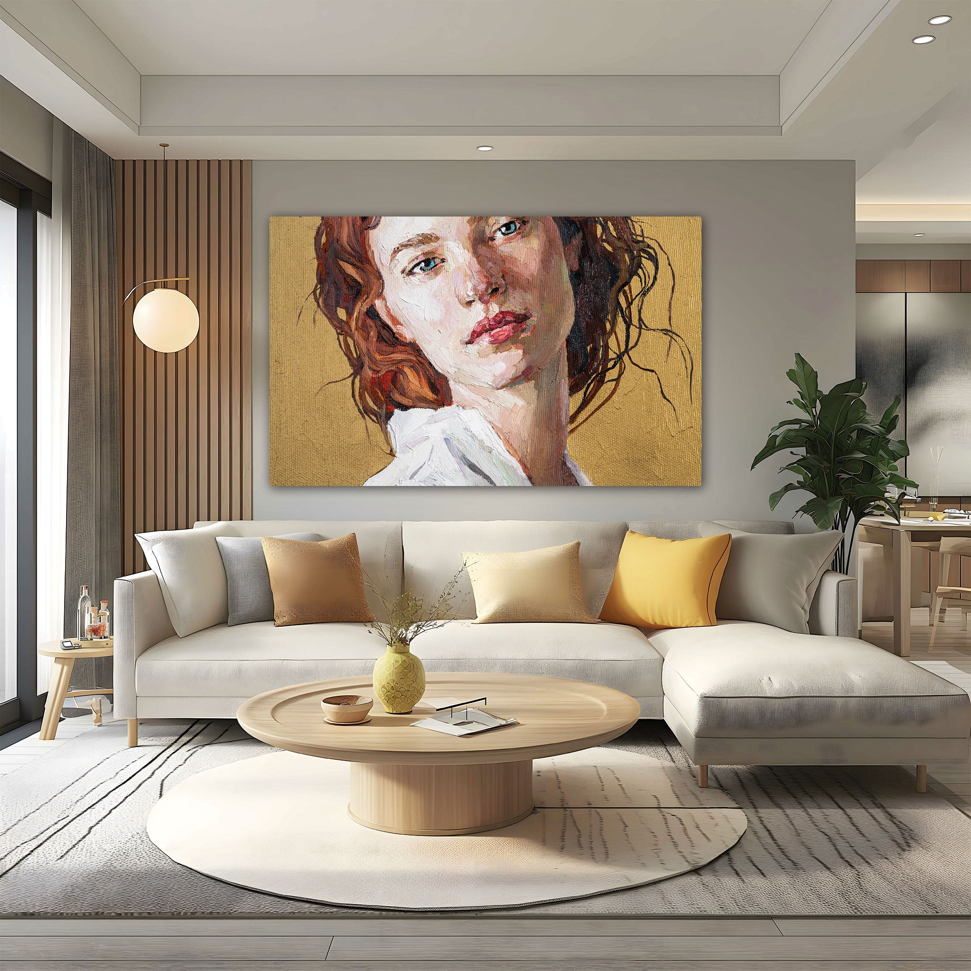 WomenAbstract Canvas painting with frame Big Size Wall Art for living room,Bedroom,Drawing room,Hotels