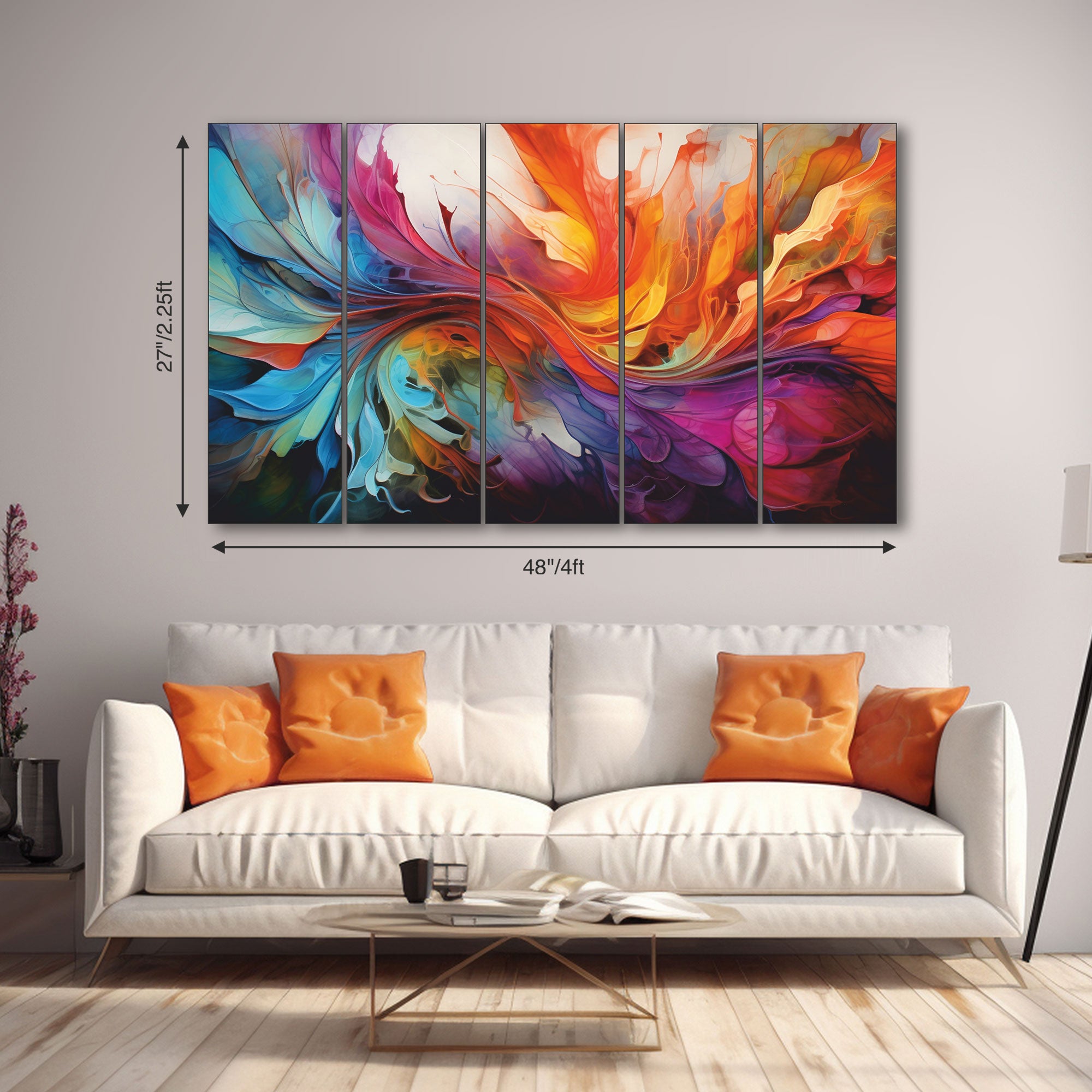 Abstract Painting with frame Big Size Wall Art for living room,Bedroom,Drawing room,Hotels