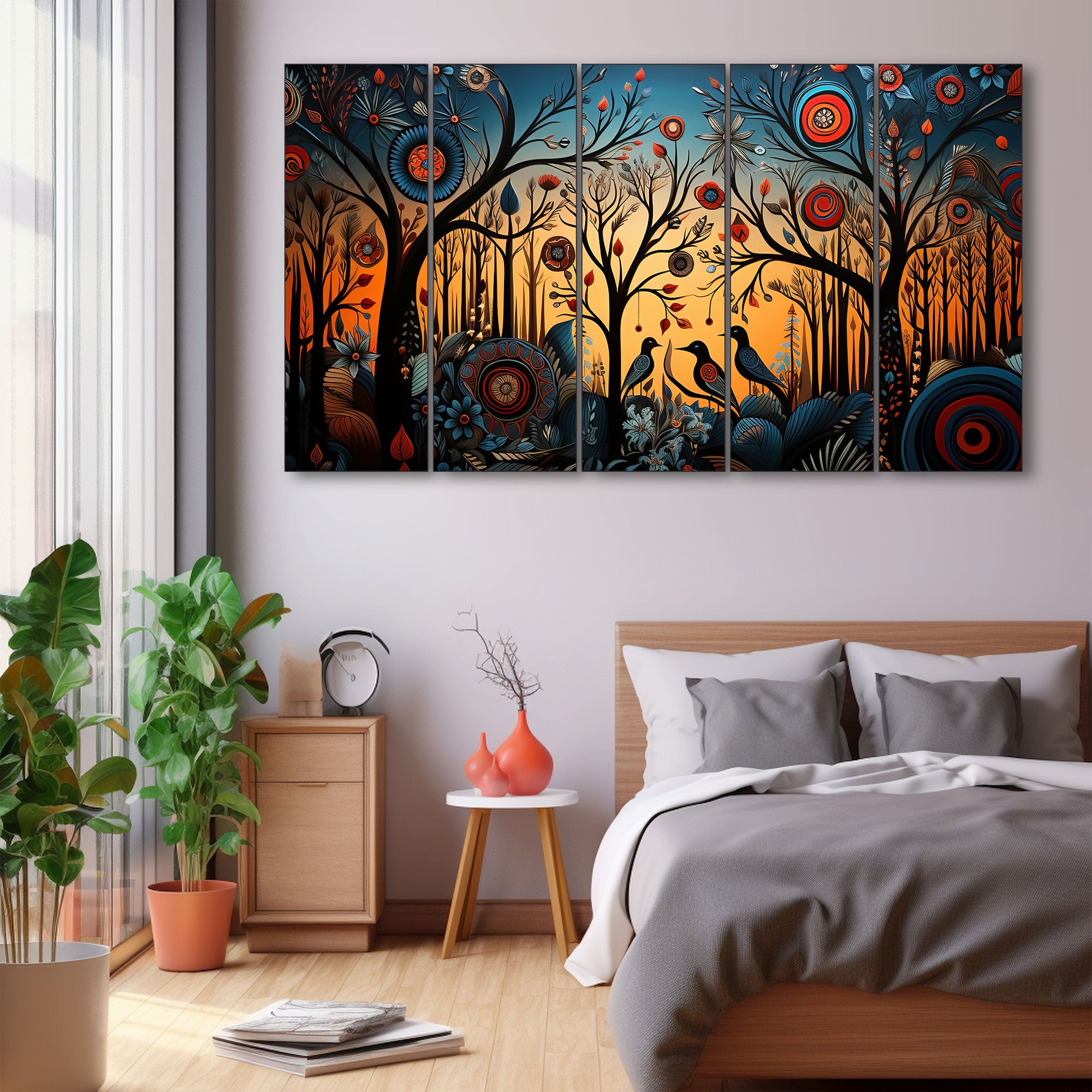 Birds Painting with frame Big Size Wall Art for living room,Bedroom,Drawing room,Hotels
