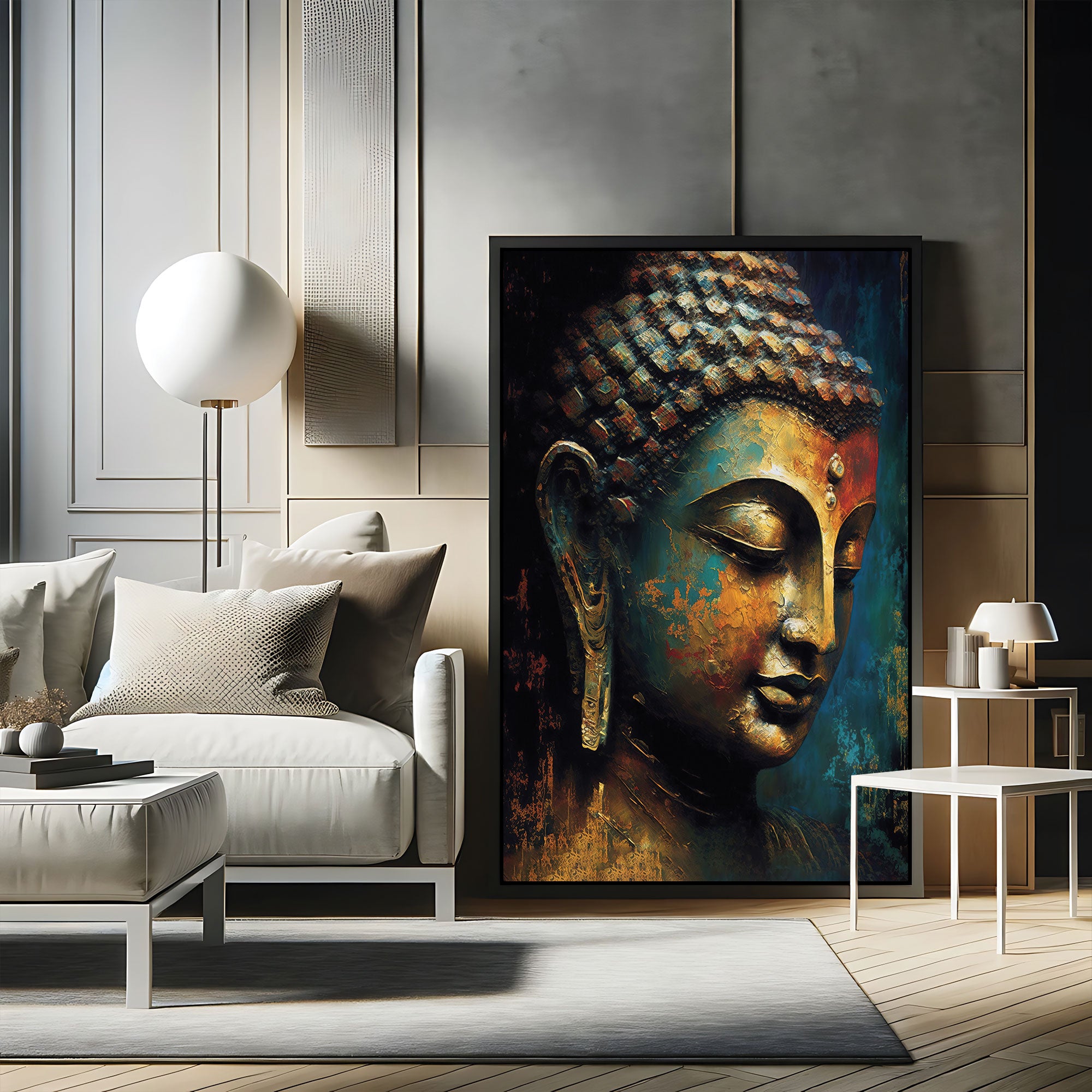 Buddhism Canvas painting with frame Big Size Wall Art for living room,Bedroom,Drawing room,Hotels