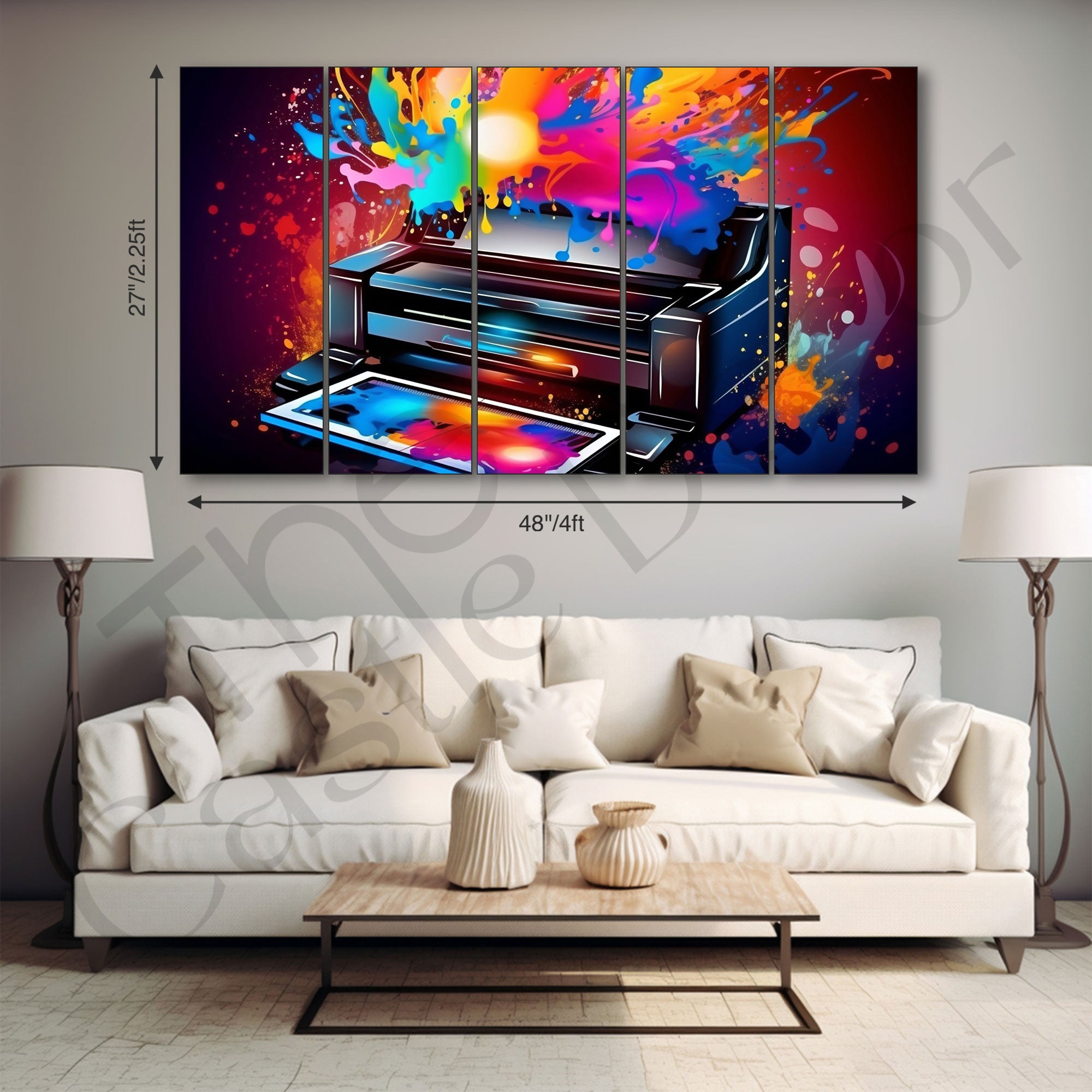 Abstract Painting with frame Big Size Wall Art for living room,Bedroom,Drawing room,Hotels