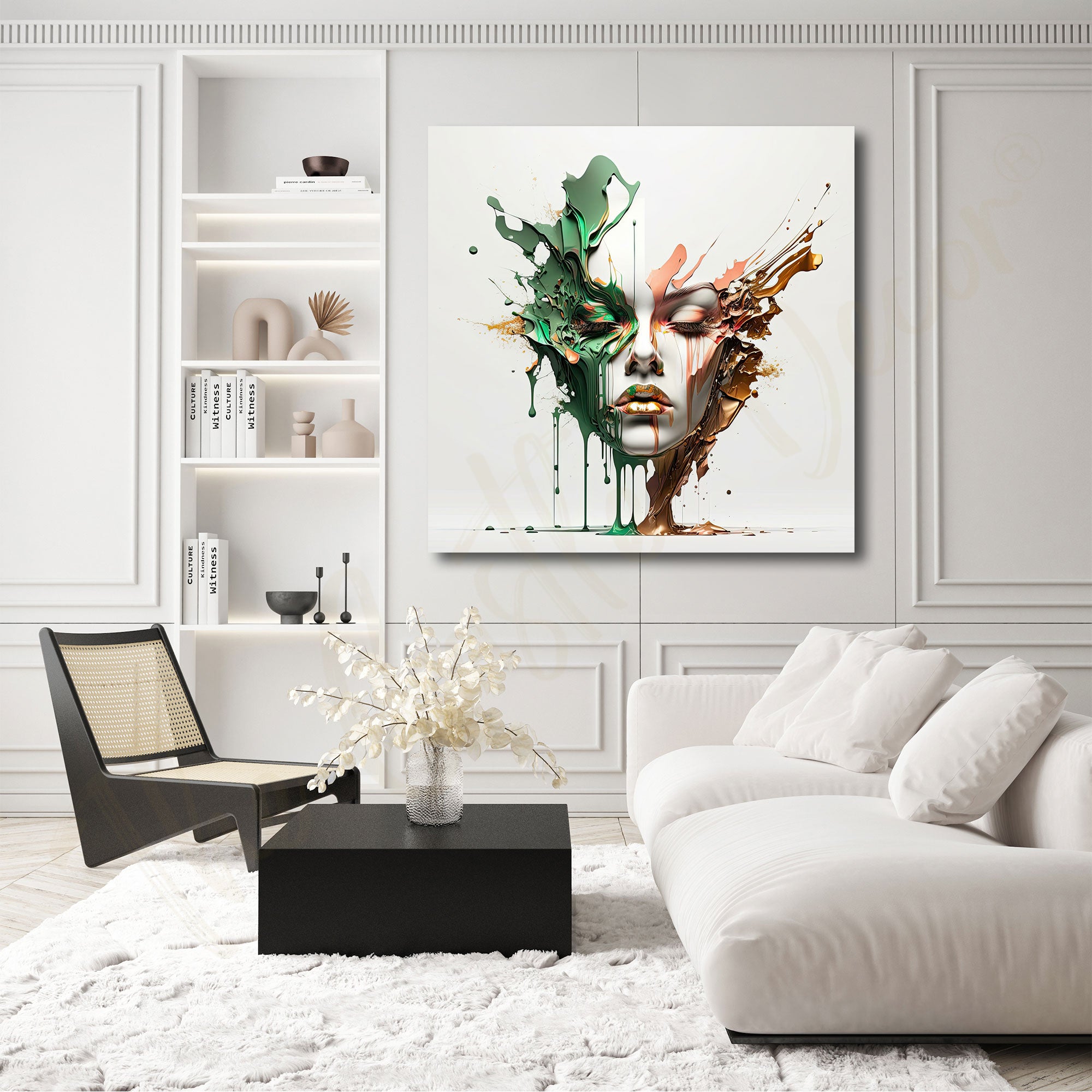 Abstract Women face painting with frame Big Size Wall Art for living room,Bedroom,Drawing room,Hotels