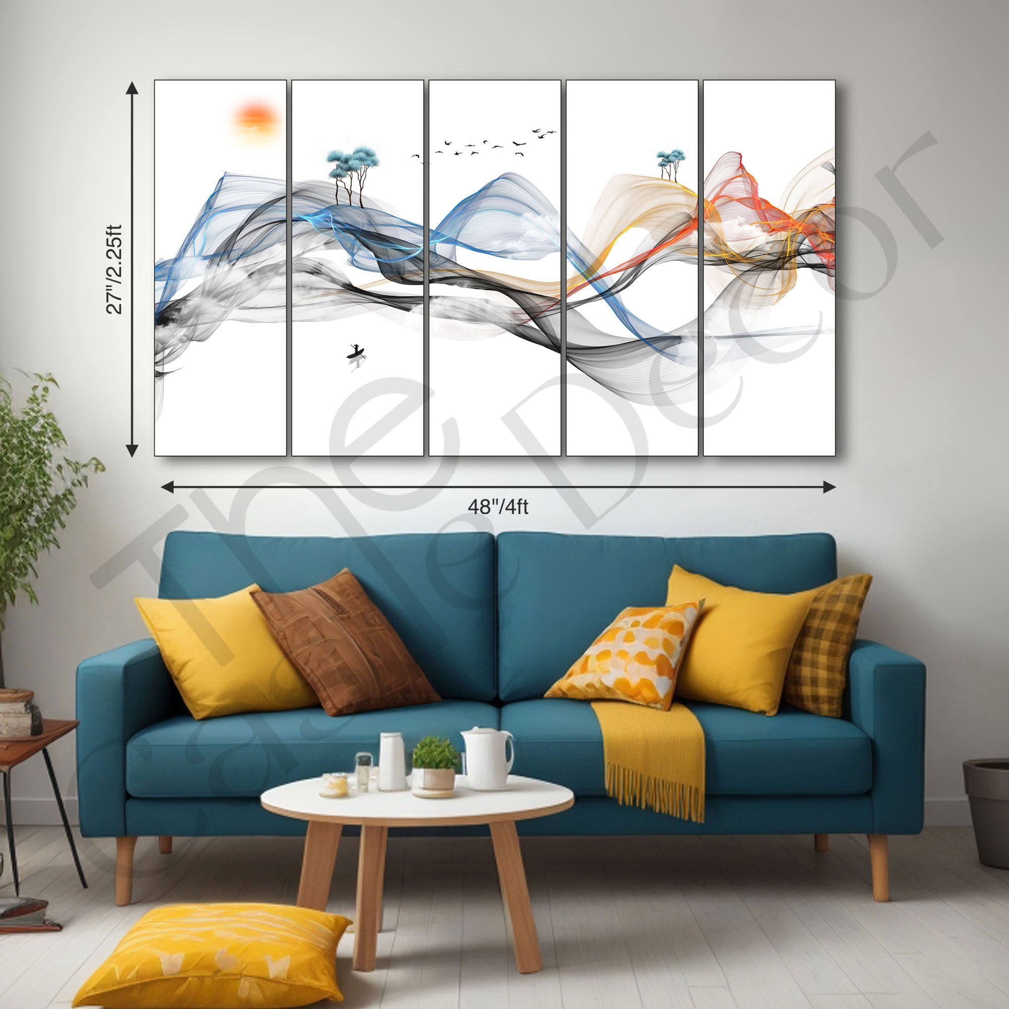 Nature Painting with frame Big Size Wall Art for living room,Bedroom,Drawing room,Hotels