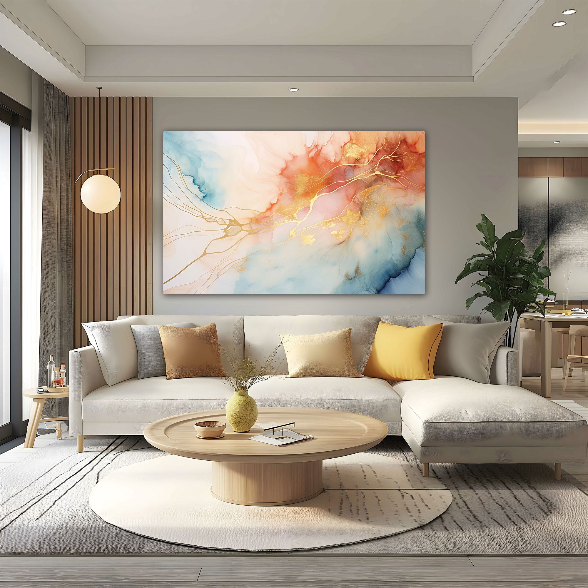 Marble Abstract Canvas painting with frame Big Size Wall Art for living room,Bedroom,Drawing room,Hotels