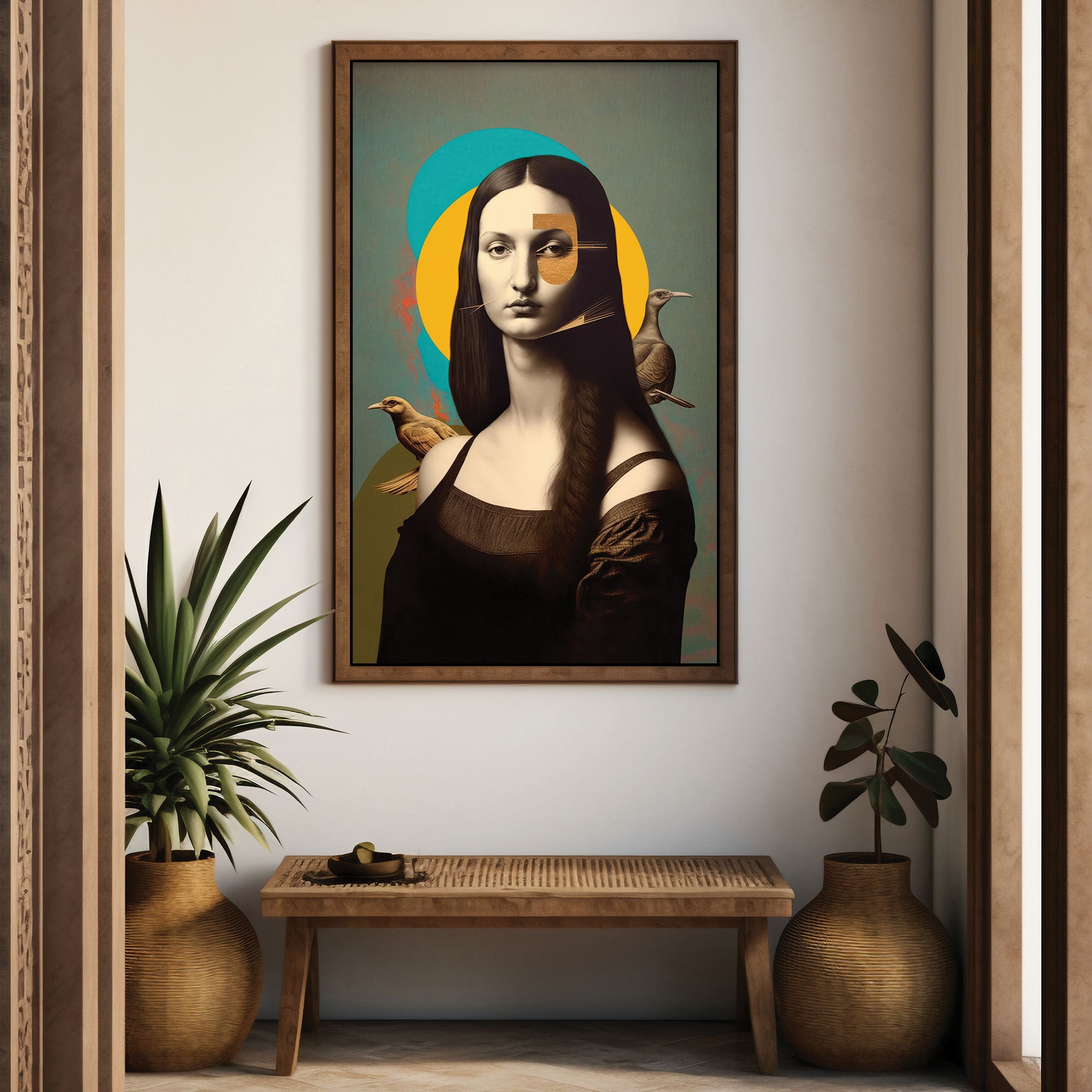 Modern WomenAbstract art Canvas painting with frame Big Size Wall Art for living room,Bedroom,Drawing room,Hotels