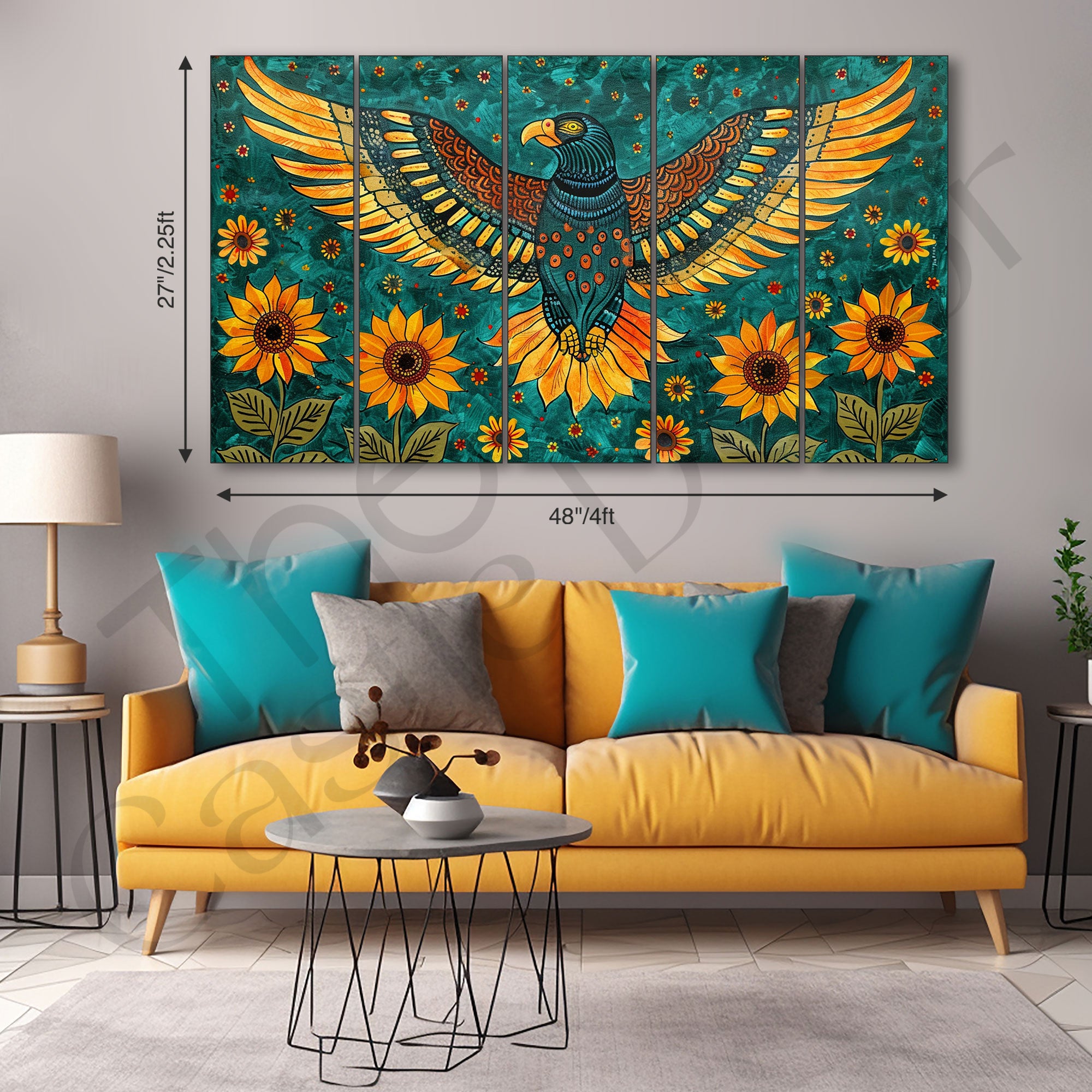 Birds Painting with frame Big Size Wall Art for living room,Bedroom,Drawing room,Hotels