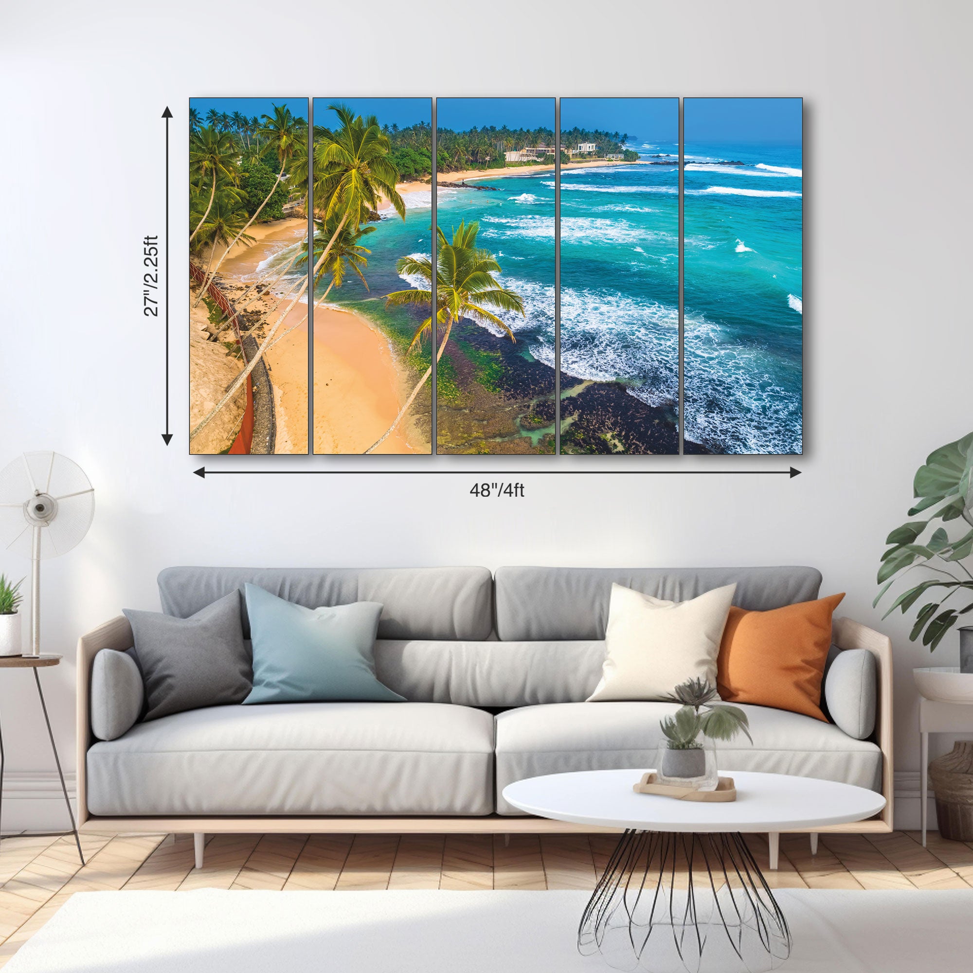 Sea Water Painting with frame Big Size Wall Art for living room,Bedroom,Drawing room,Hotels