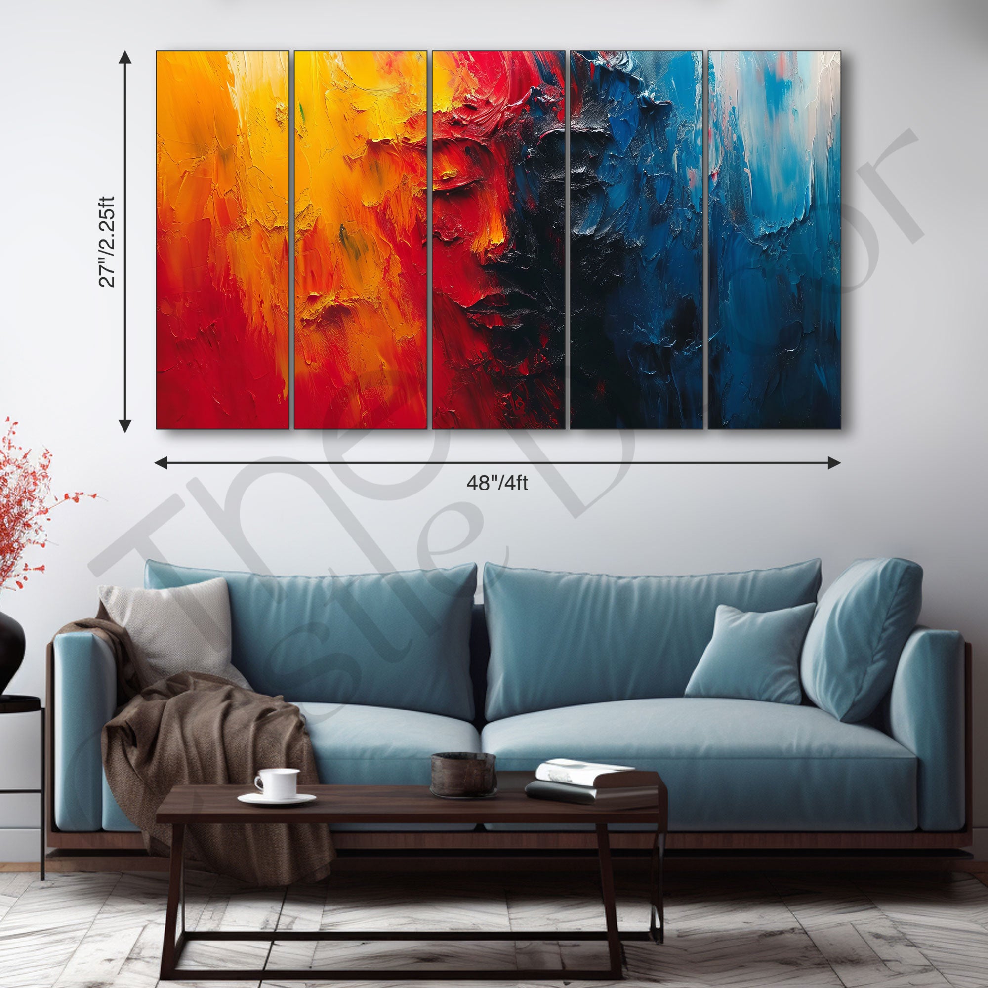 Woman Abstract Painting with frame Big Size Wall Art for living room,Bedroom,Drawing room,Hotels