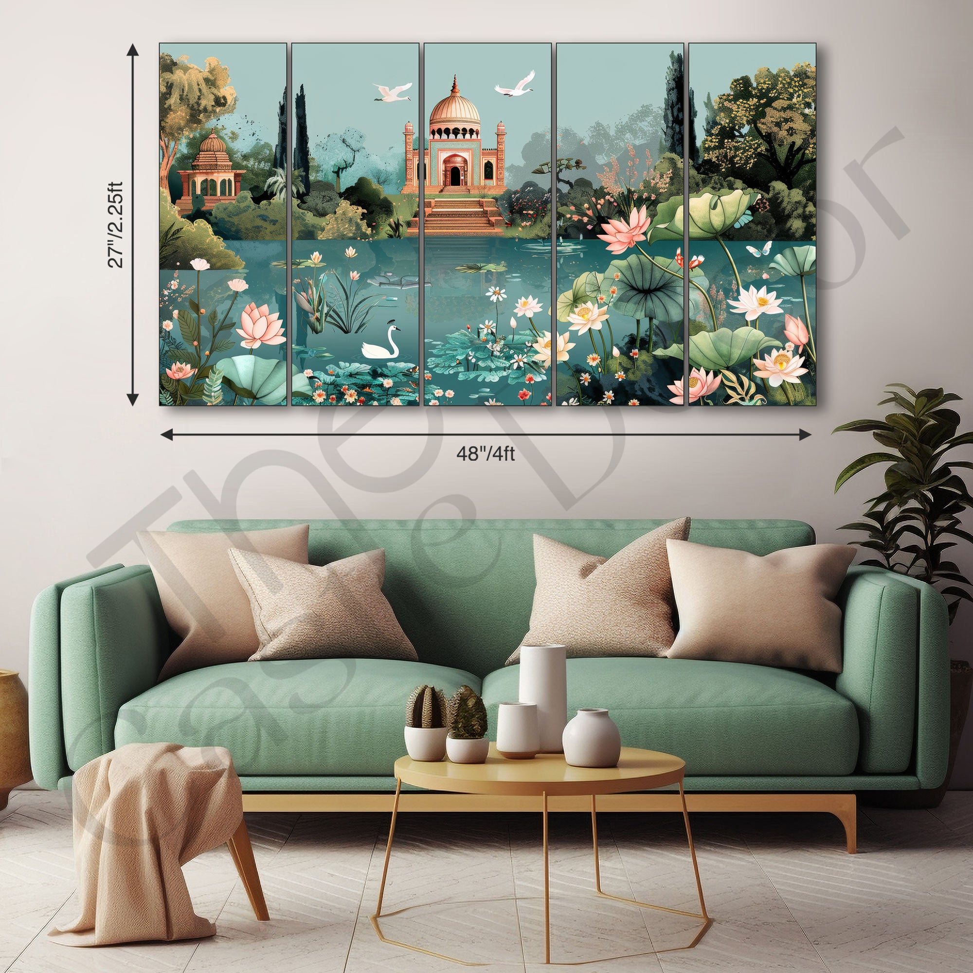 Pichwai Madhubani Painting with frame Big Size Wall Art for living room,Bedroom,Drawing room,Hotels