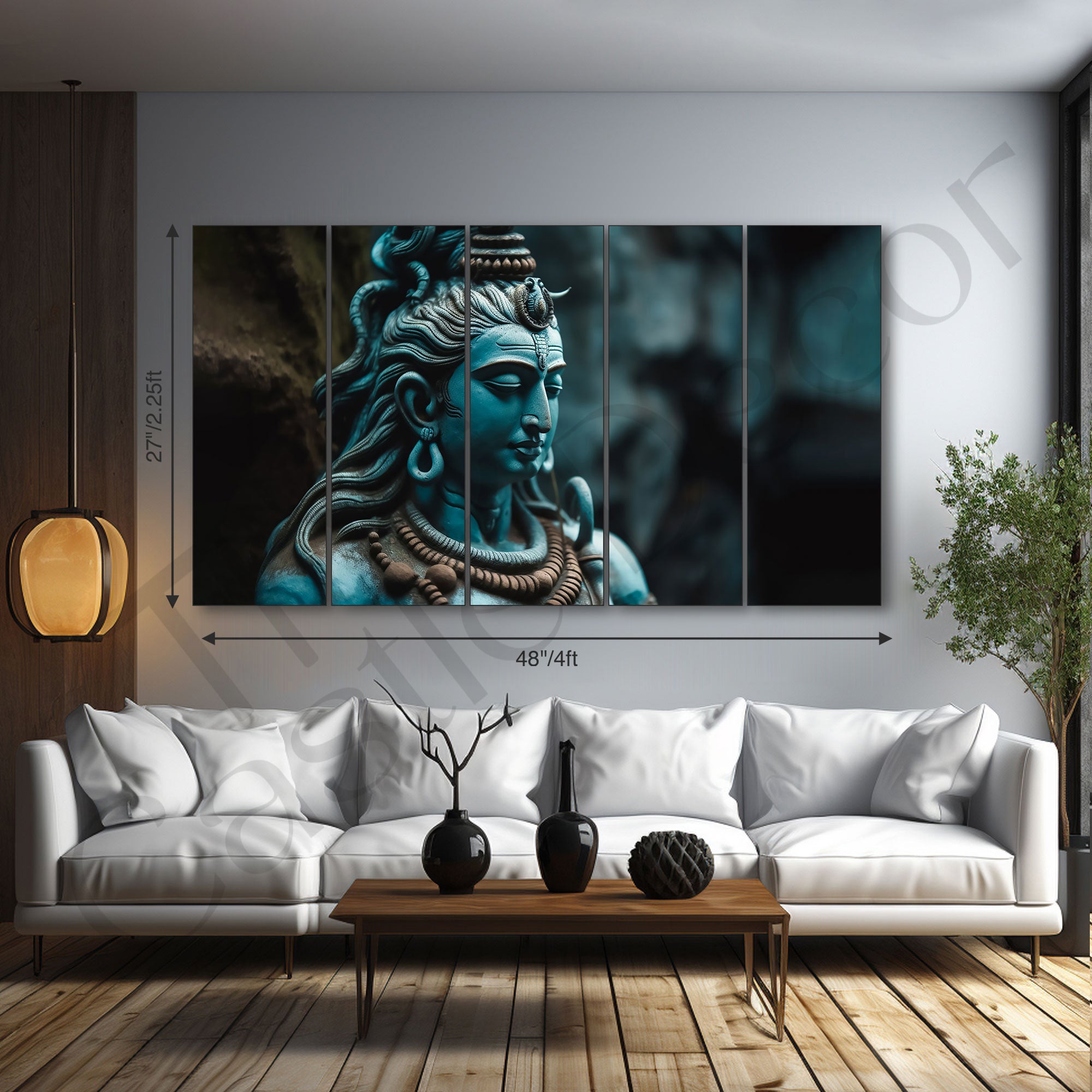 Lord Shiva Painting with frame Big Size Wall Art for living room,Bedroom,Drawing room,Hotels
