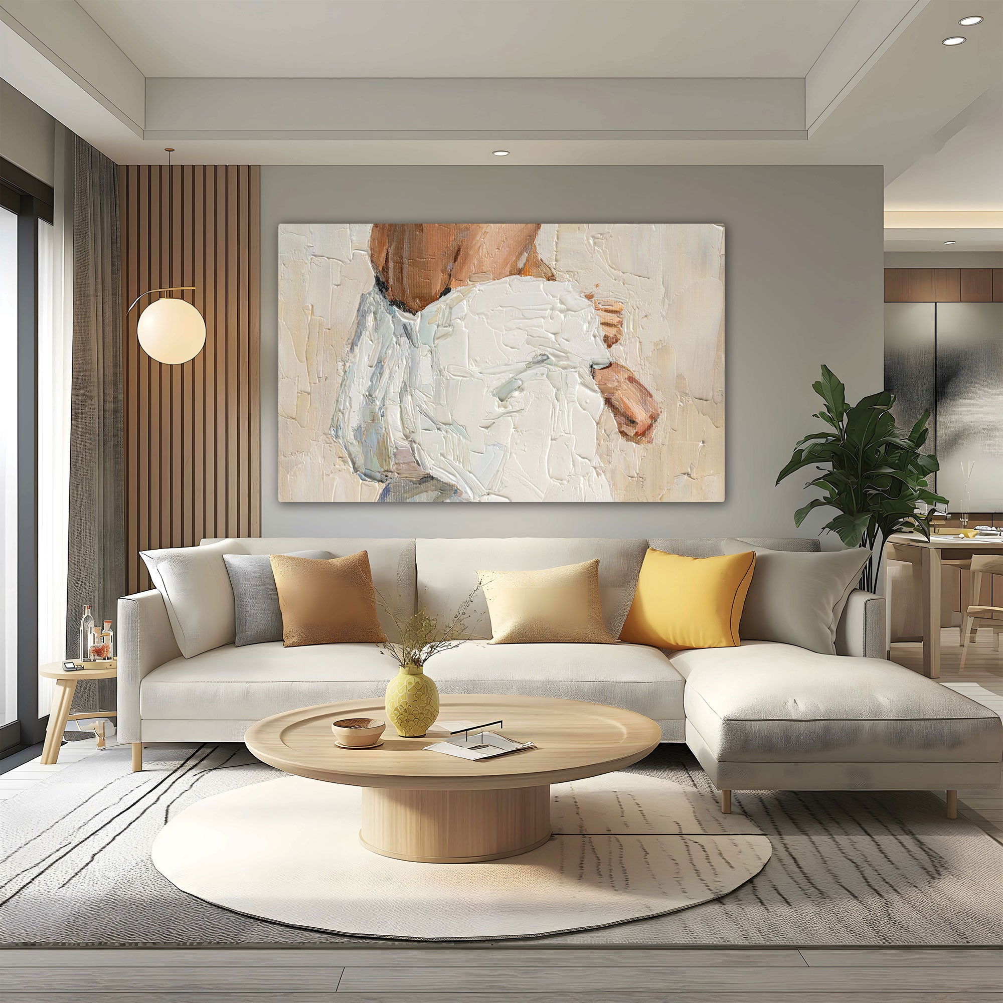 Modern WomenAbstract Canvas painting with frame Big Size Wall Art for living room,Bedroom,Drawing room,Hotels
