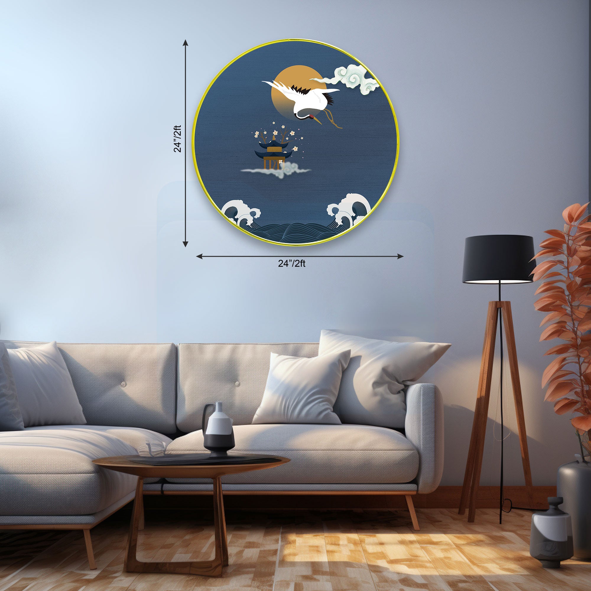 Birds Sparkle Wooden Wall Plate for Home Decoration Art-31