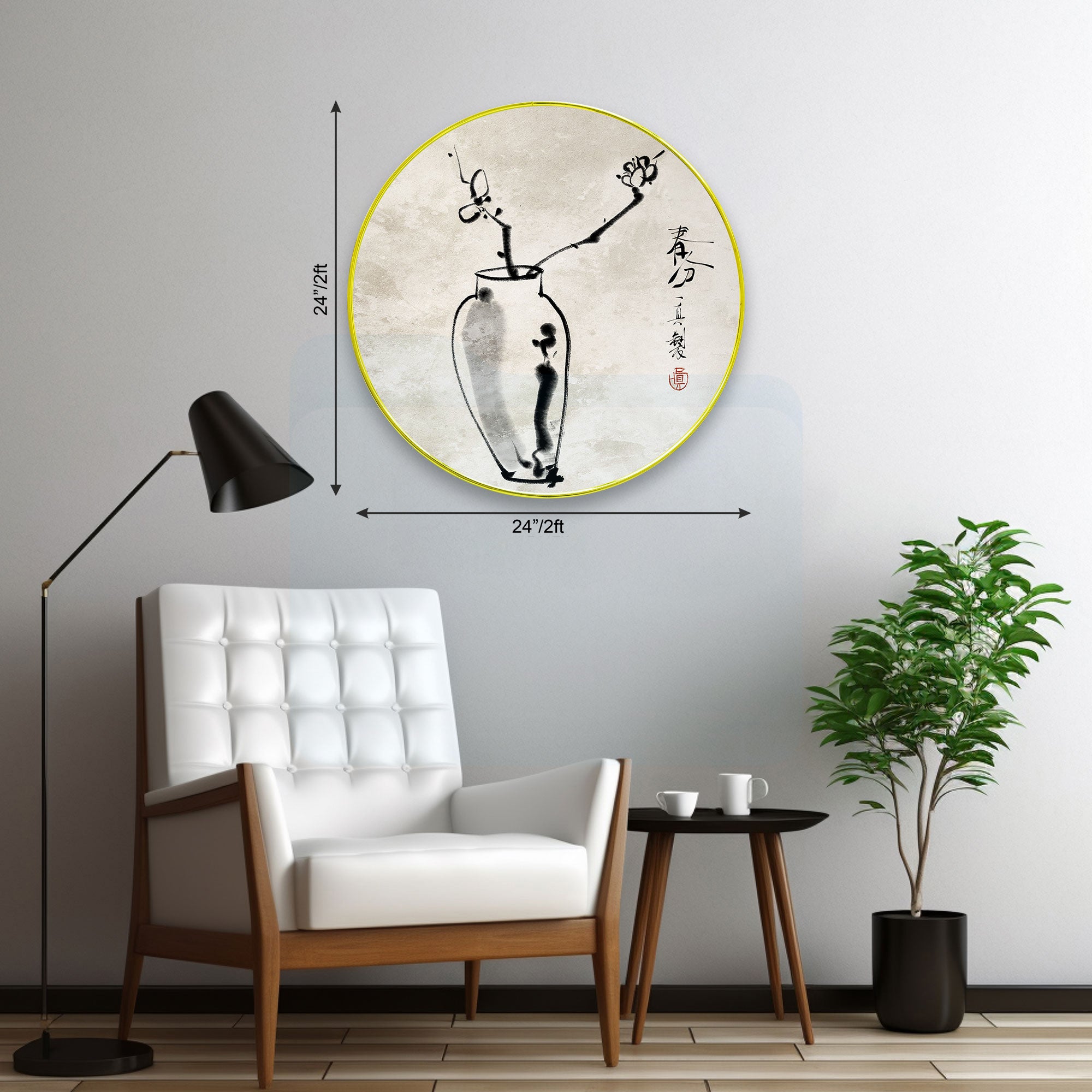 Abstract Sparkle Wooden Wall Plate for Home Decoration Art-02