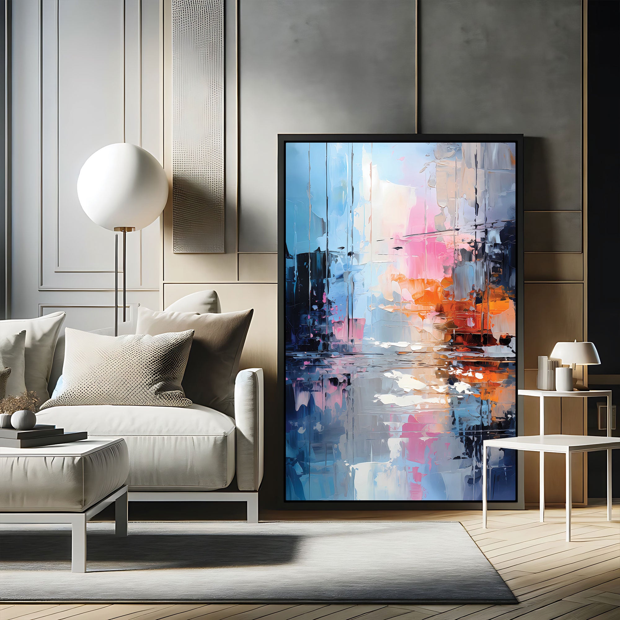 Abstract Canvas painting with frame Big Size Wall Art for living room,Bedroom,Drawing room,Hotels