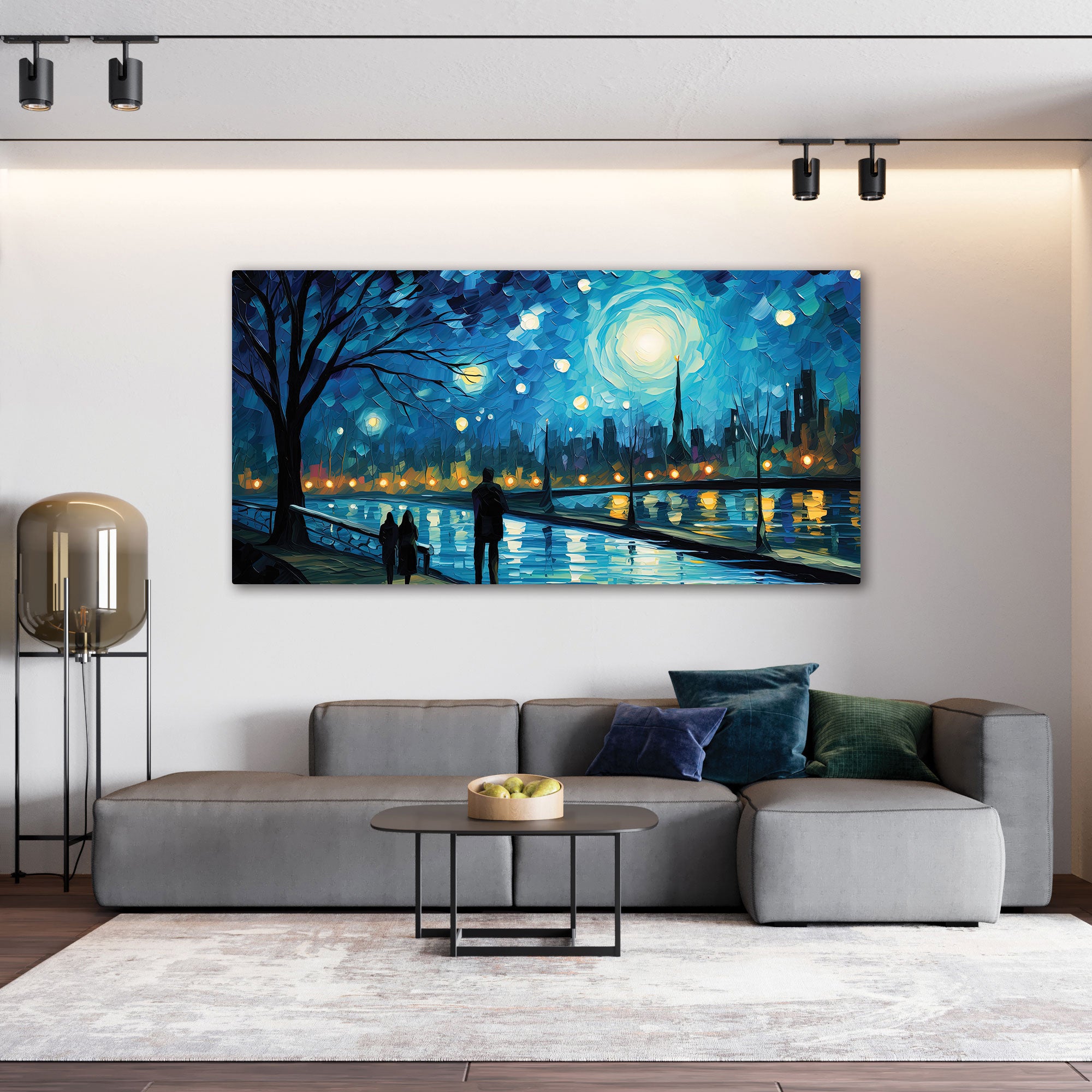 MidnightAbstract Canvas painting with frame Big Size Wall Art for living room,Bedroom,Drawing room,Hotels