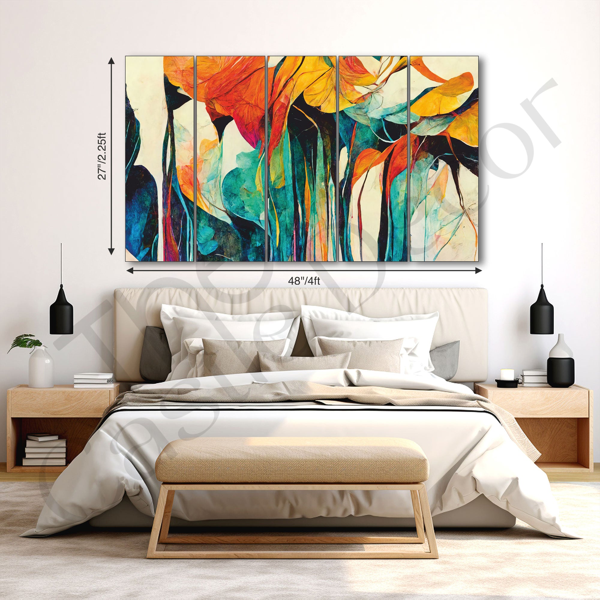 Abstract Art Painting with frame Big Size Wall Art for living room,Bedroom,Drawing room,Hotels