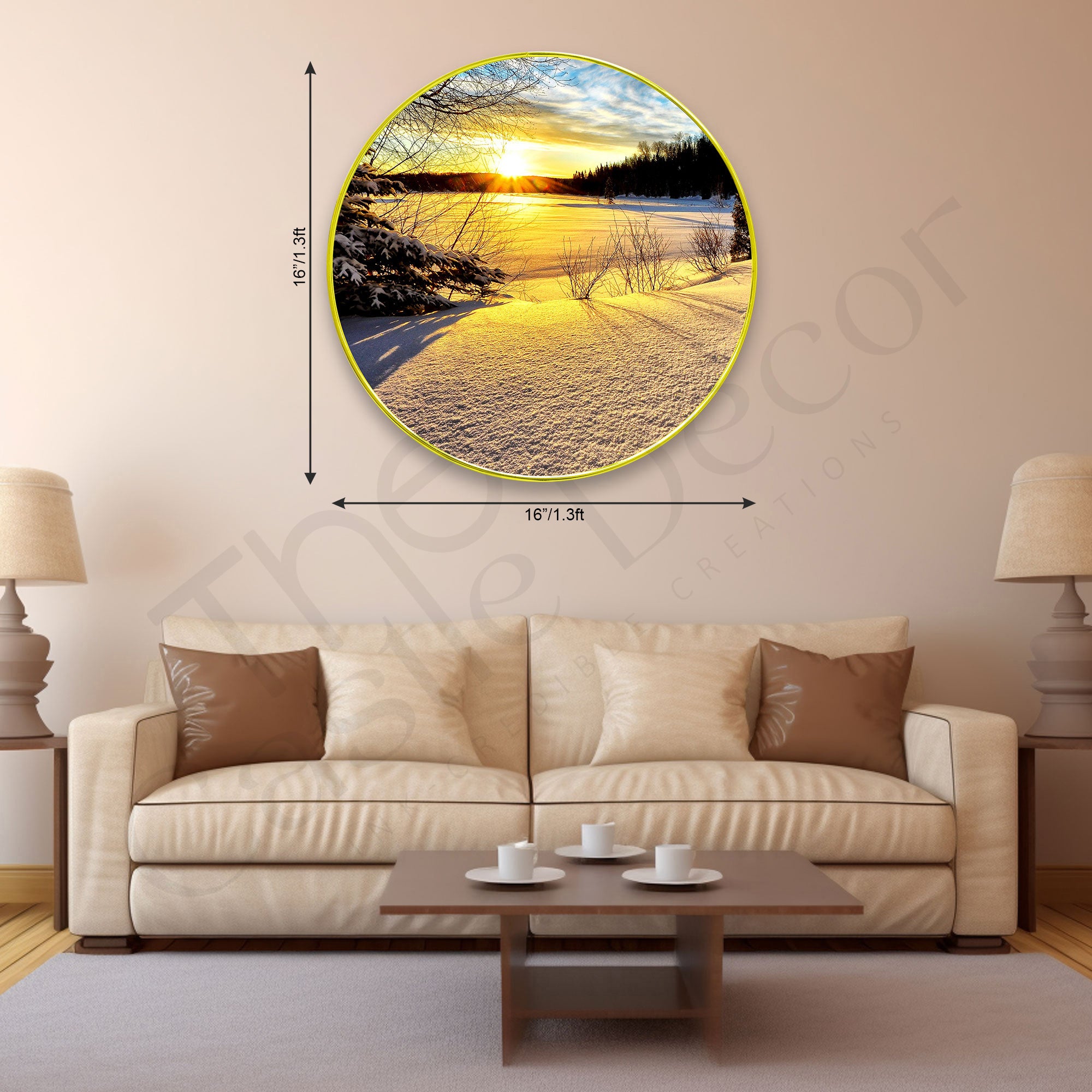 Nature Sparkle Wooden Wall Plate for Home Decoration Art-17