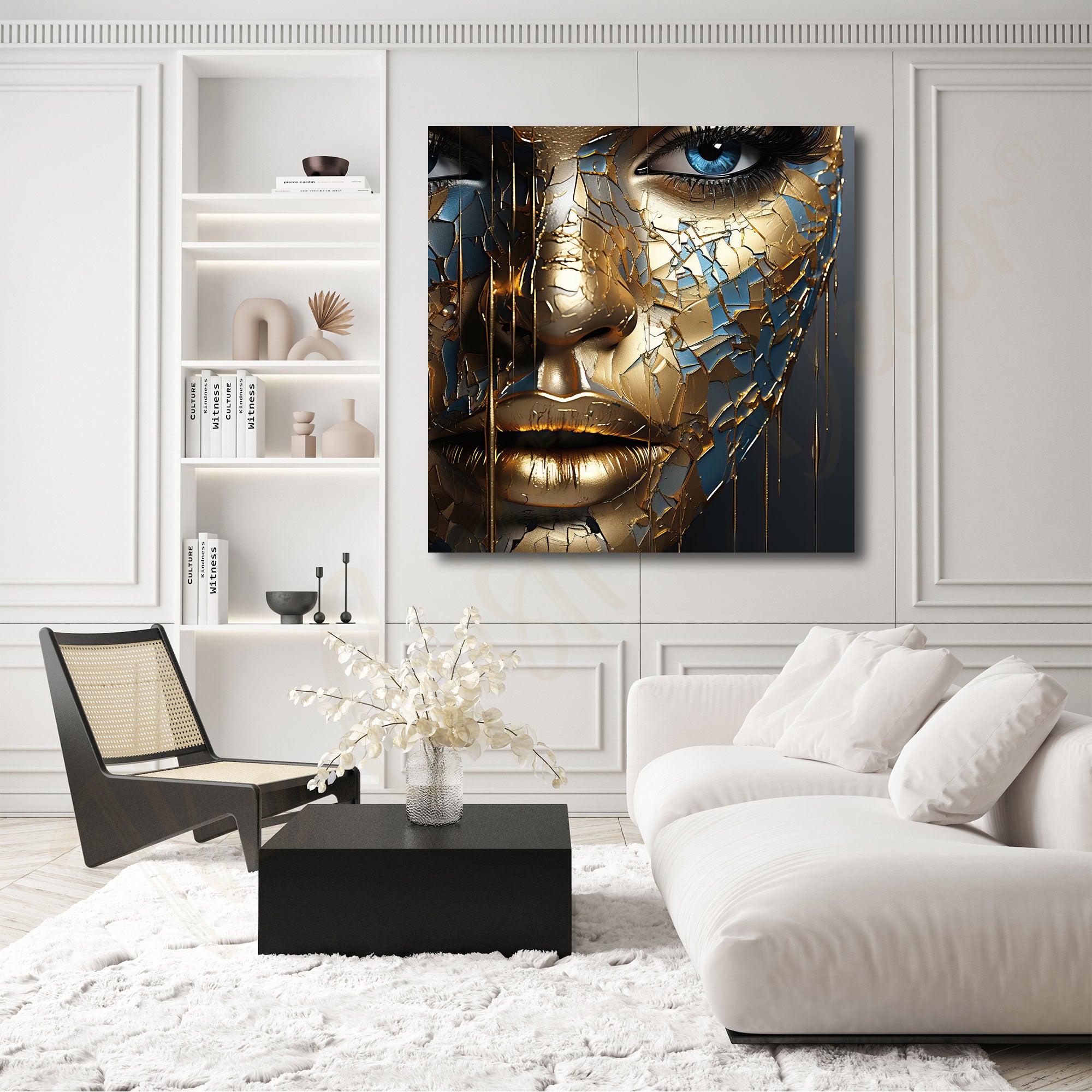 Womanface painting with frame Big Size Wall Art for living room,Bedroom,Drawing room,Hotels