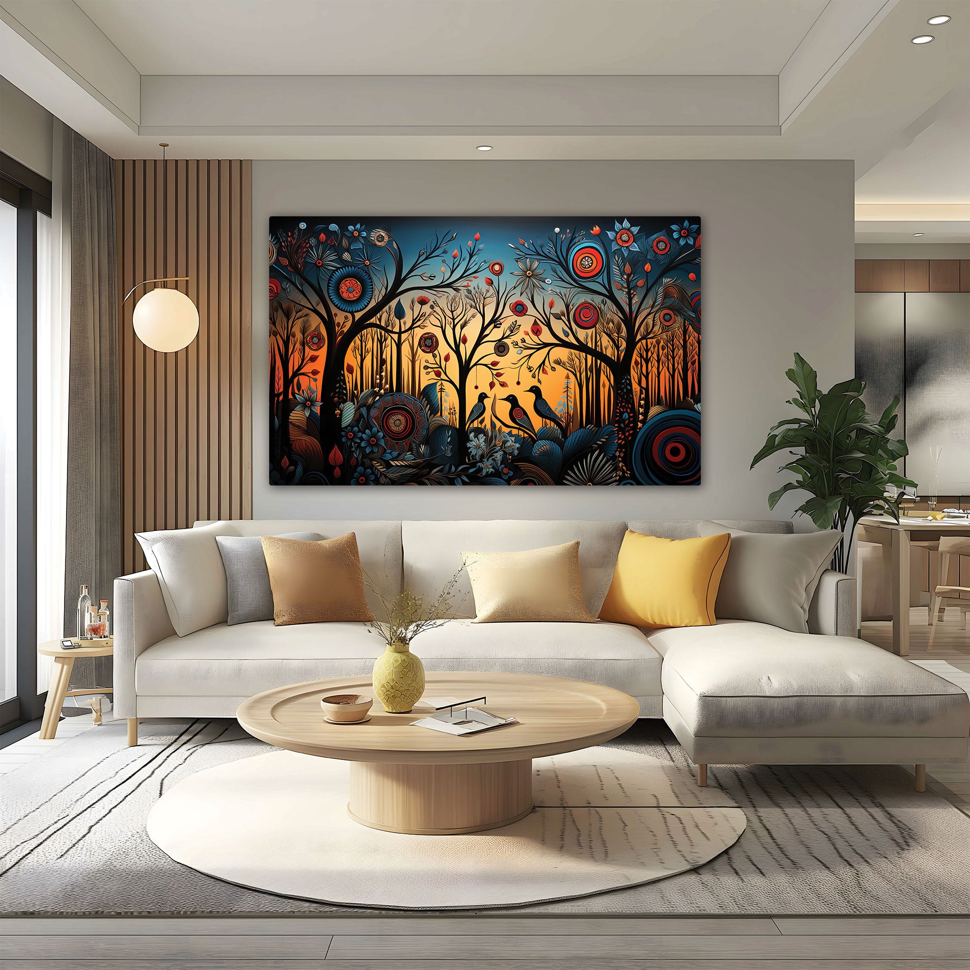 BirdsAbstract Canvas painting with frame Big Size Wall Art for living room,Bedroom,Drawing room,Hotels