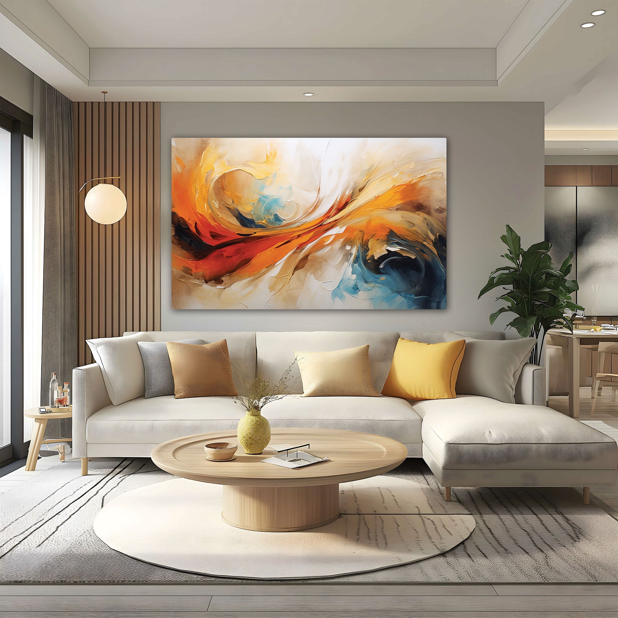Abstract Canvas painting with frame Big Size Wall Art for living room,Bedroom,Drawing room,Hotels