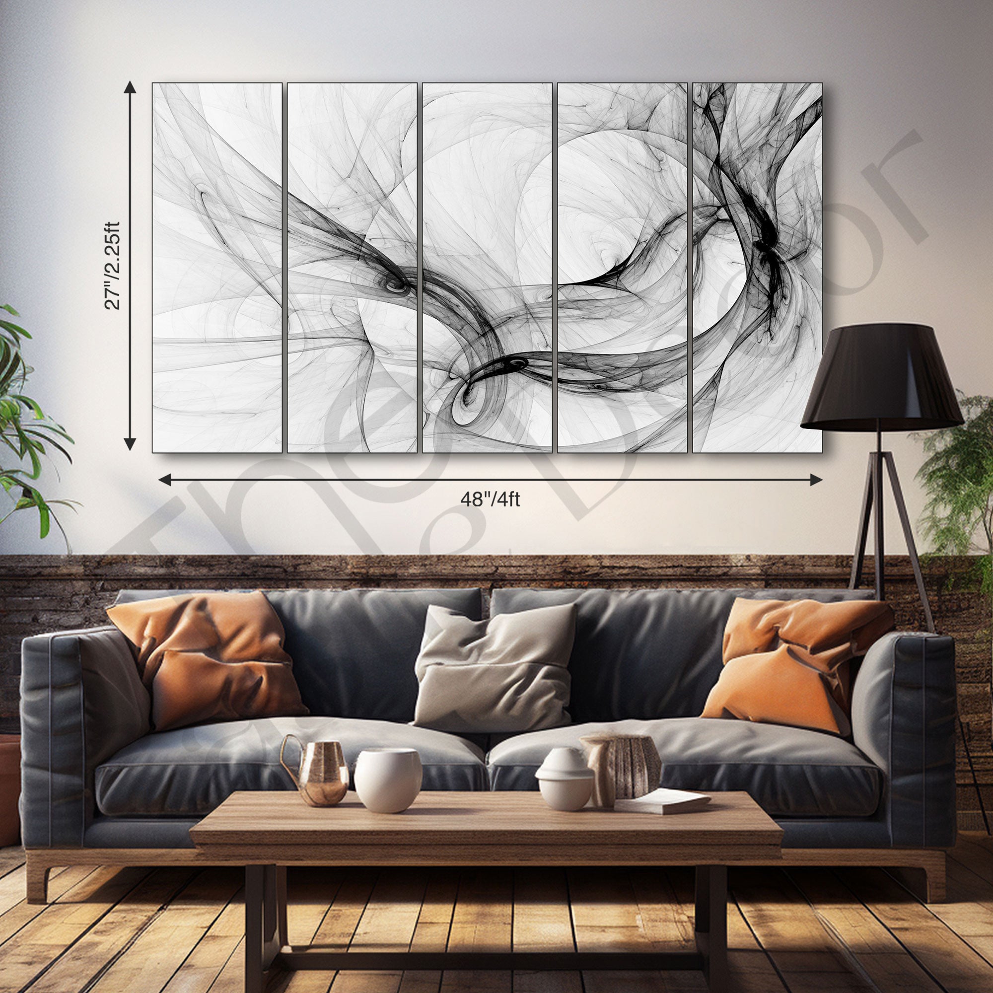 Abstract Painting with frame Big Size Wall Art for living room,Bedroom,Drawing room,Hotels