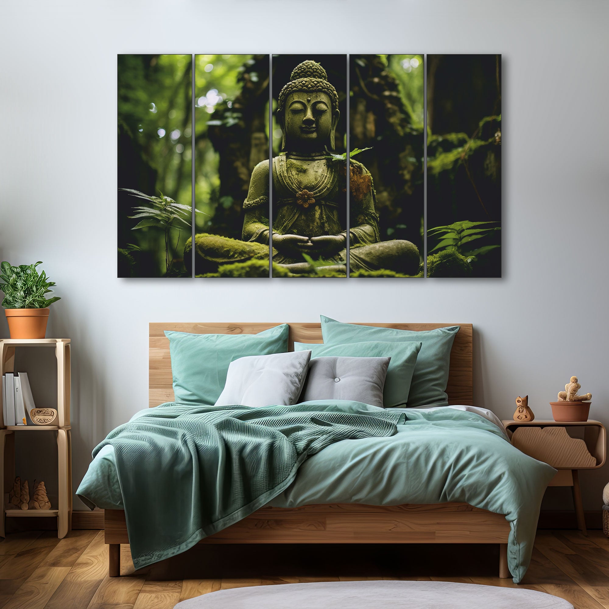 Lord Budha Painting with frame Big Size Wall Art for living room,Bedroom,Drawing room,Hotels