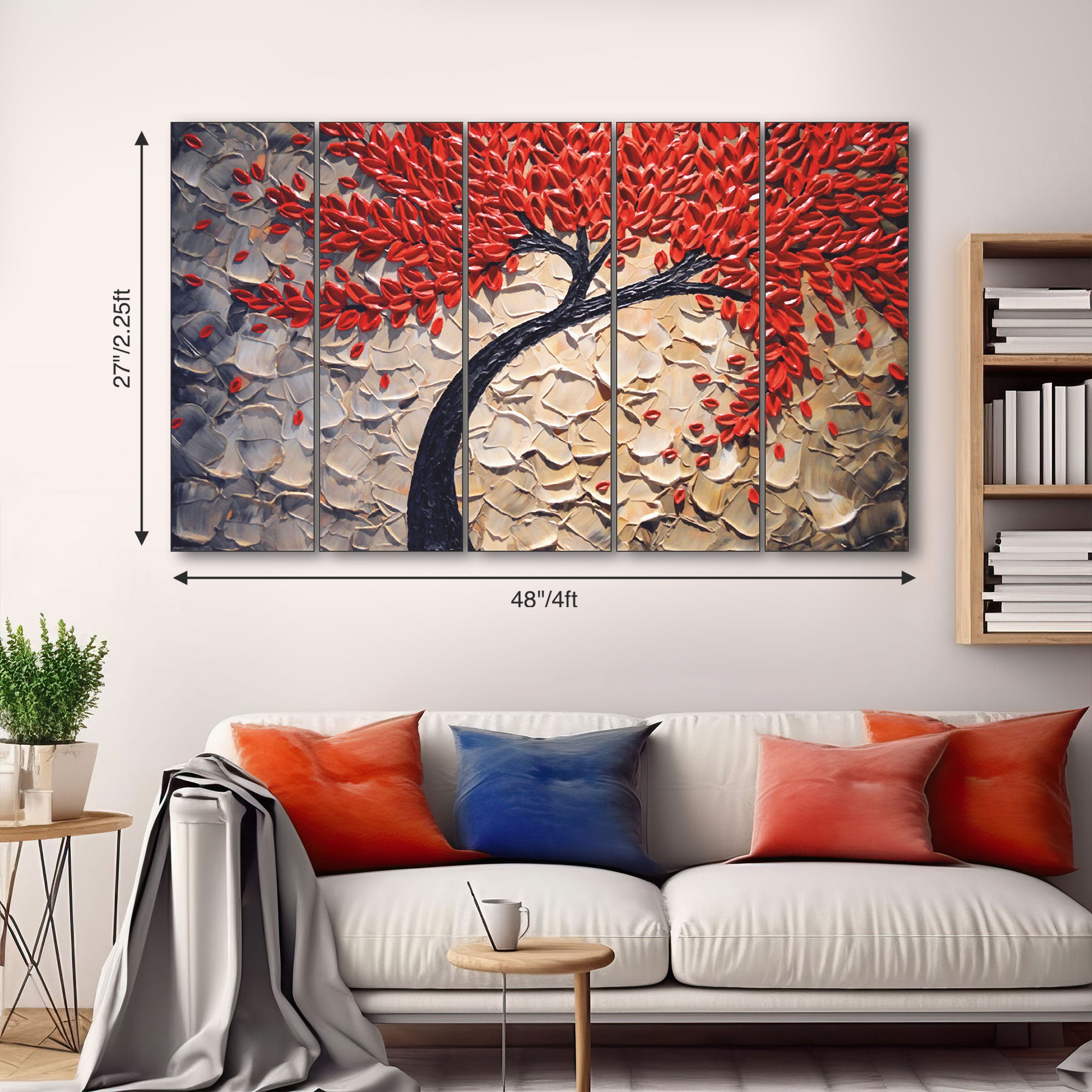 Trees Painting with frame Big Size Wall Art for living room,Bedroom,Drawing room,Hotels