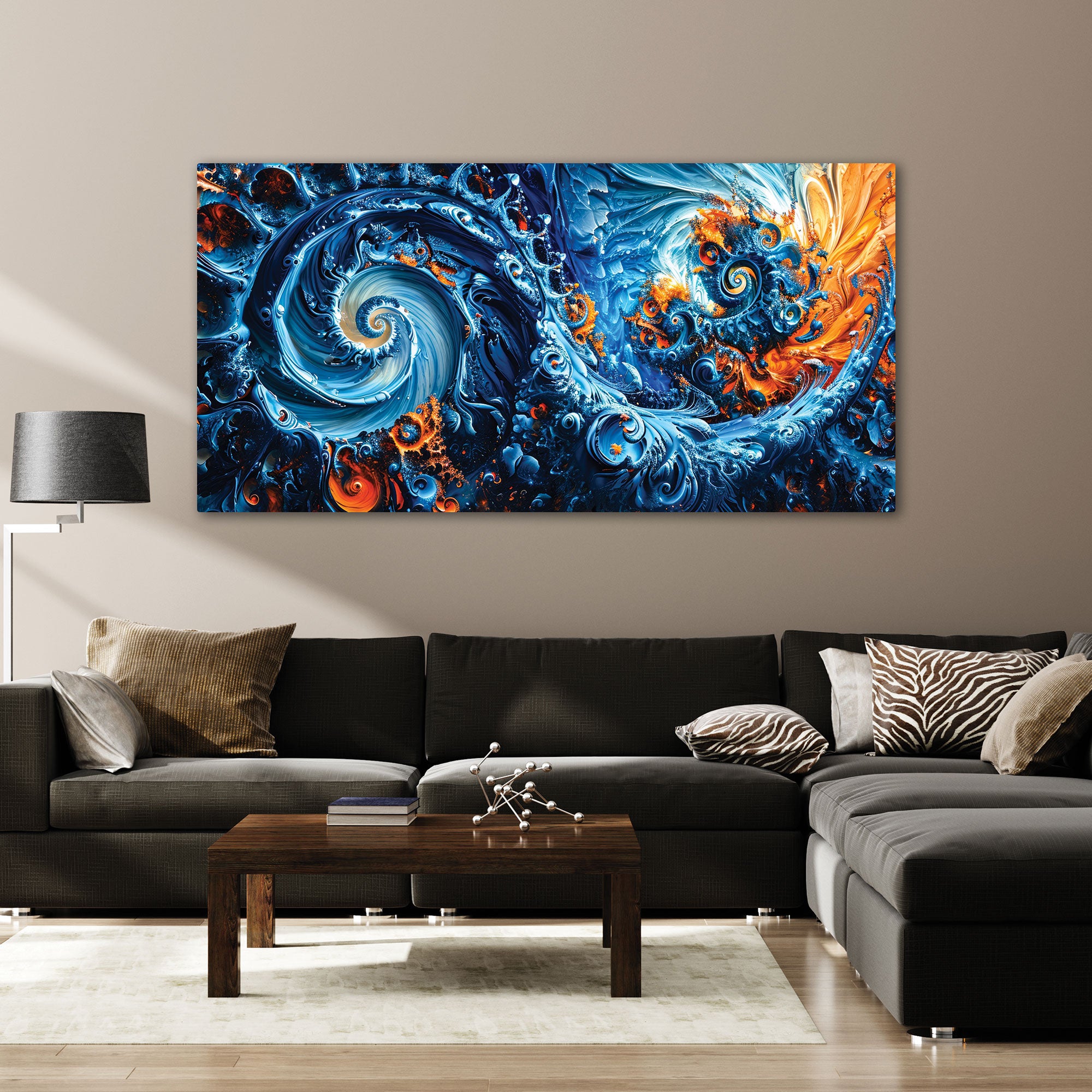 Abstract Canvas painting with frame Big Size Wall Art for living room,Bedroom,Drawing room,Hotels