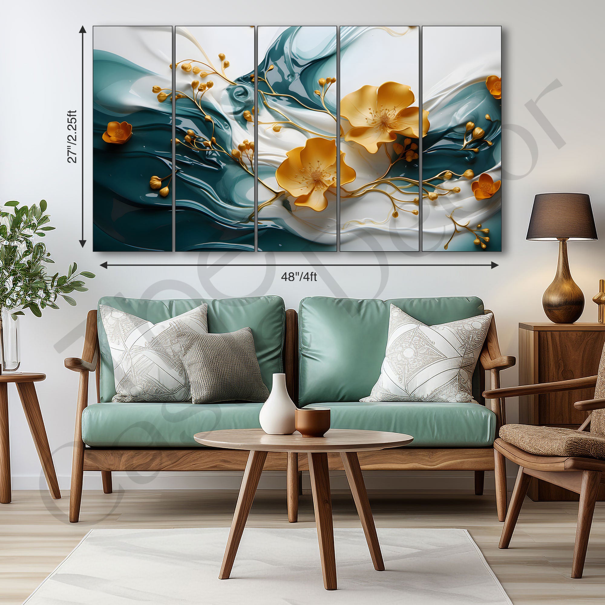 Flowers Painting with frame Big Size Wall Art for living room,Bedroom,Drawing room,Hotels