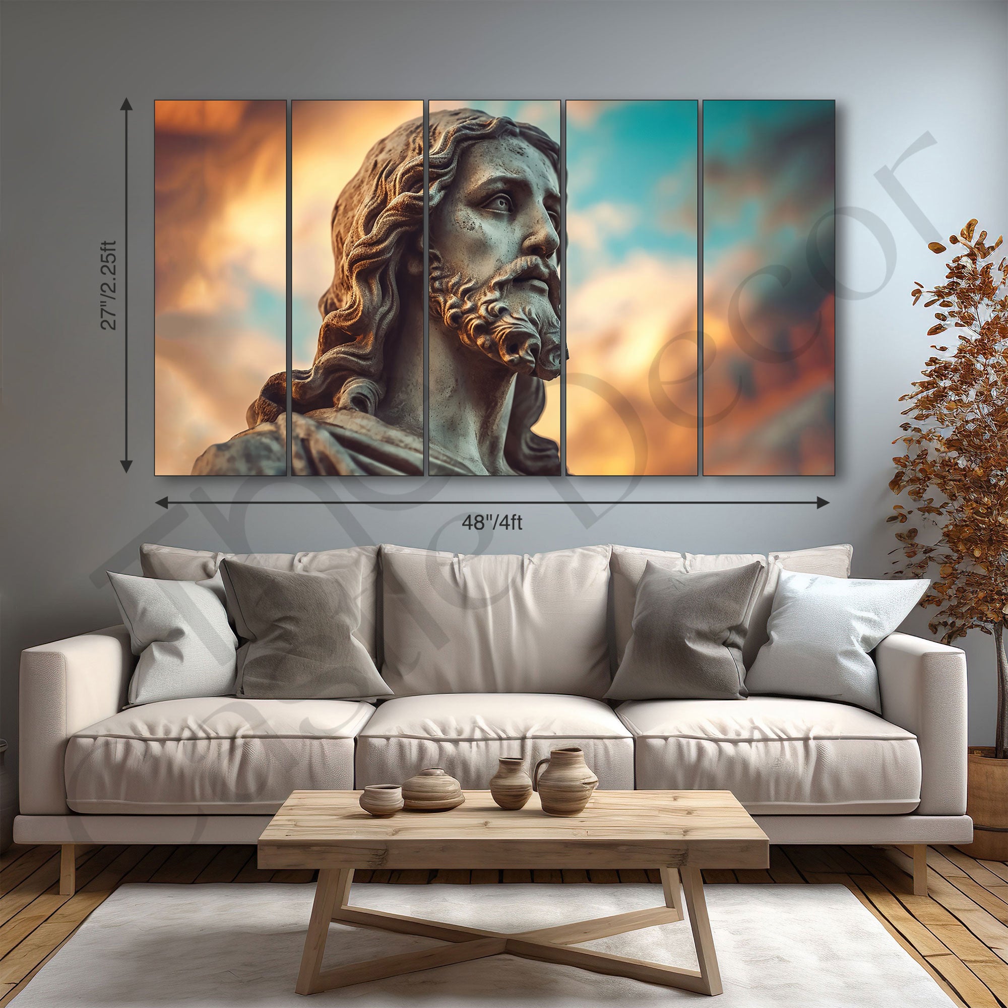 Jesus Painting with frame Big Size Wall Art for living room,Bedroom,Drawing room,Hotels