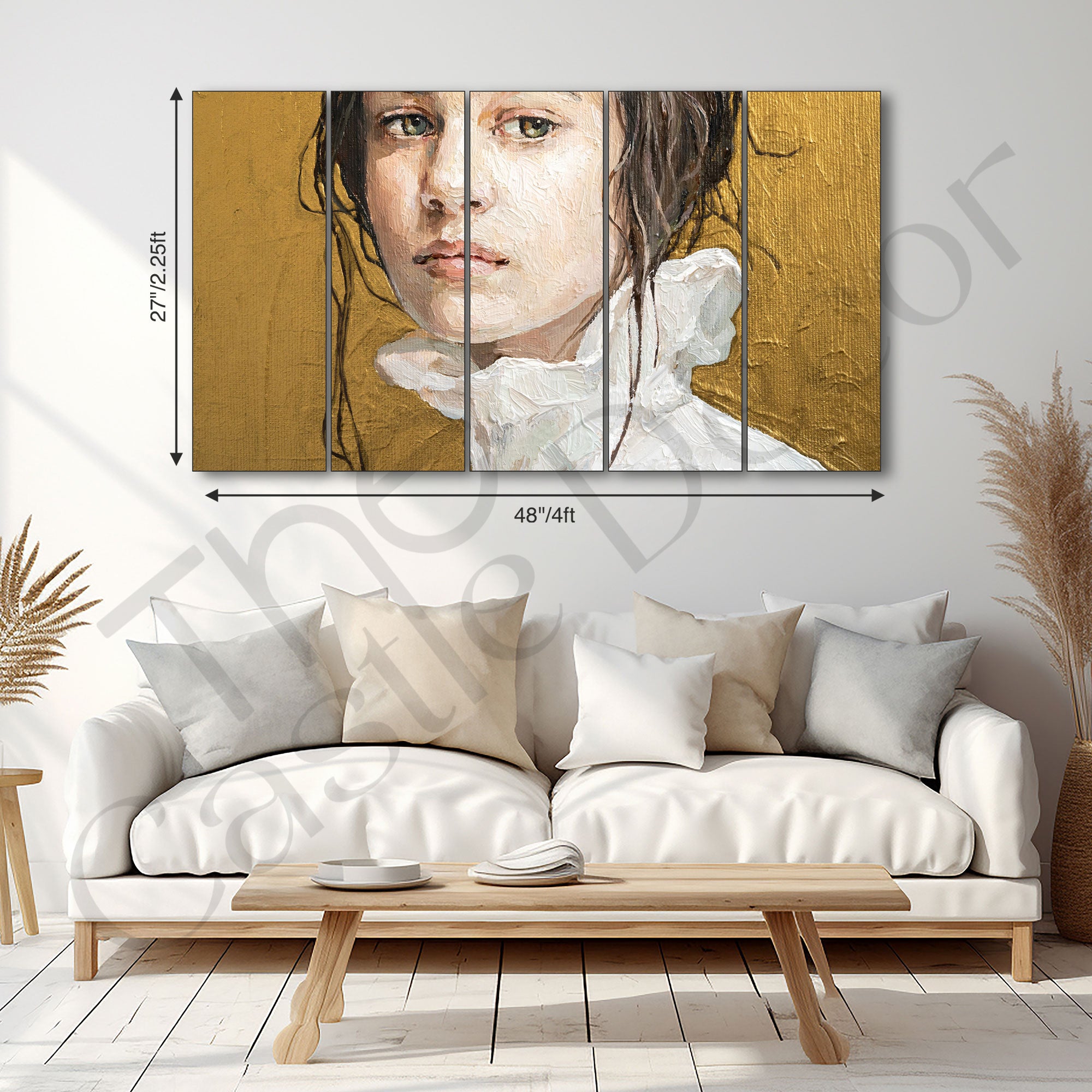 Woman Abstract Painting with frame Big Size Wall Art for living room,Bedroom,Drawing room,Hotels