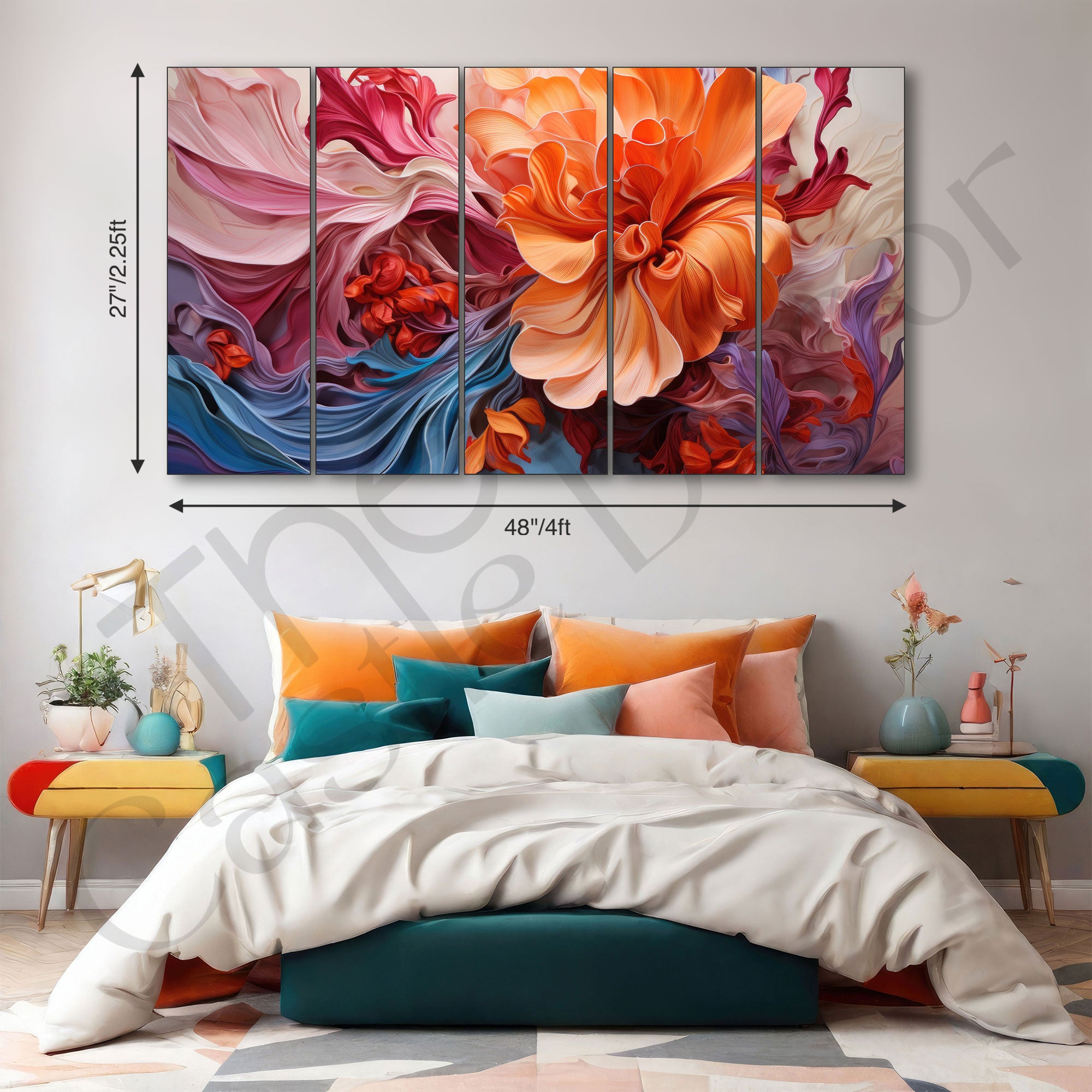 Abstract Painting with frame Big Size Wall Art for living room,Bedroom,Drawing room,Hotels