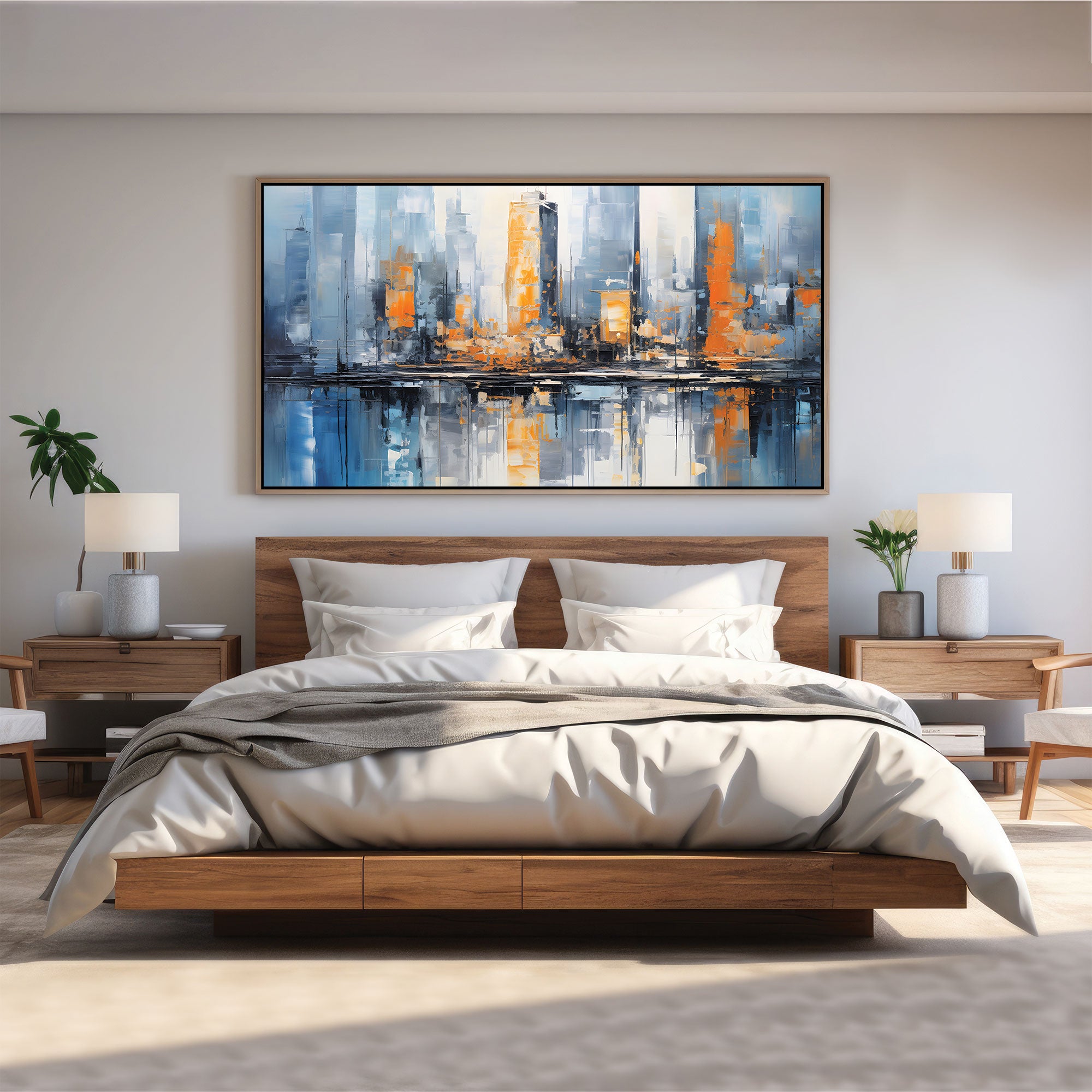 ModernAbstract Canvas painting with frame Big Size Wall Art for living room,Bedroom,Drawing room,Hotels