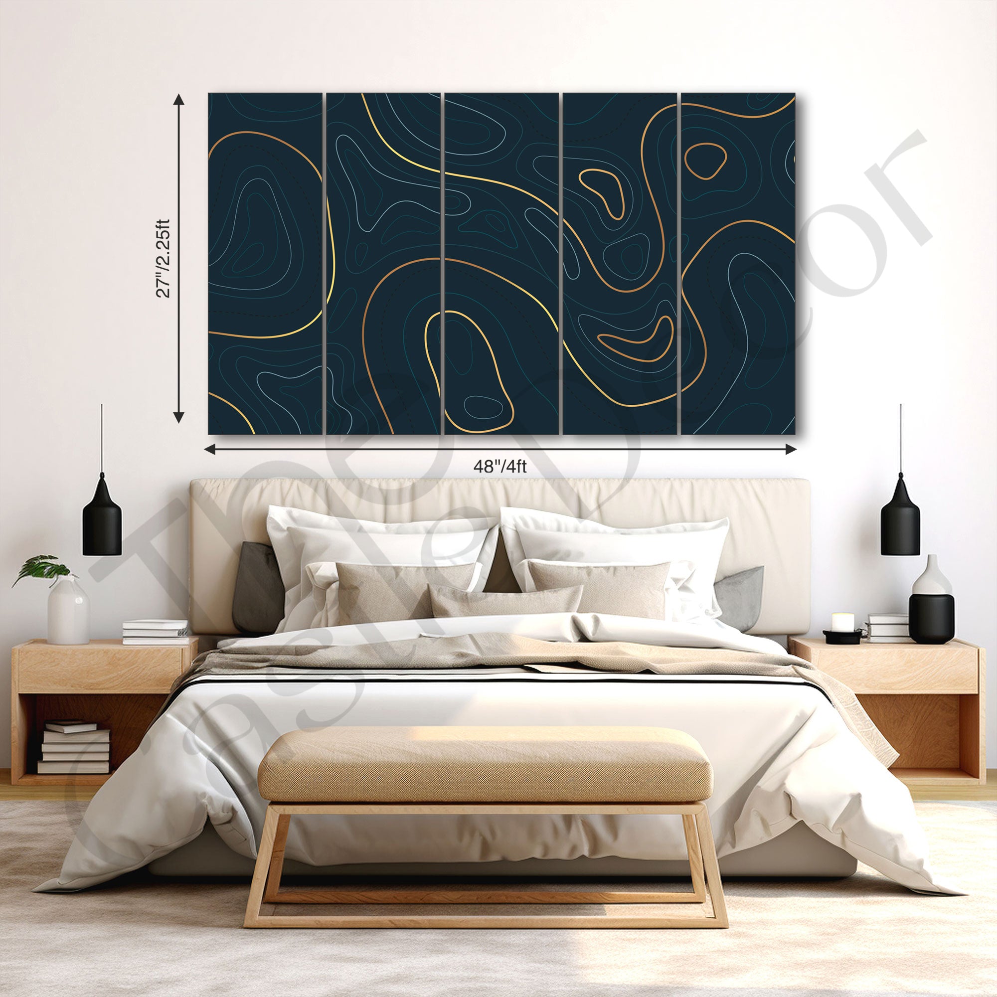 Abstract Art Painting with frame Big Size Wall Art for living room,Bedroom,Drawing room,Hotels