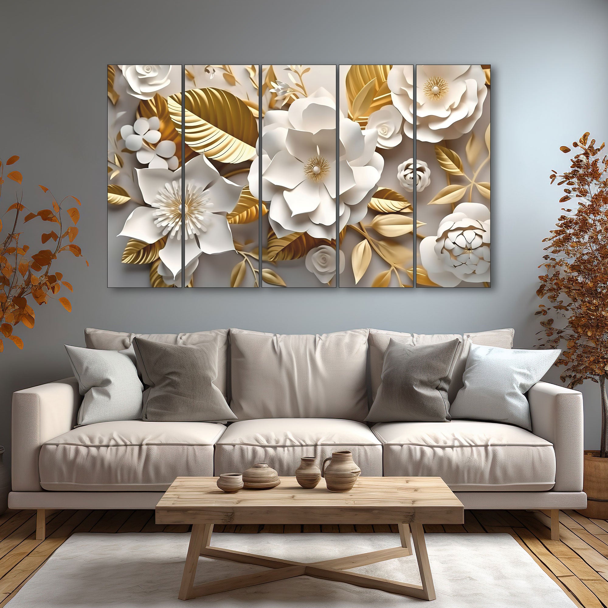 Flowers Painting with frame Big Size Wall Art for living room,Bedroom,Drawing room,Hotels