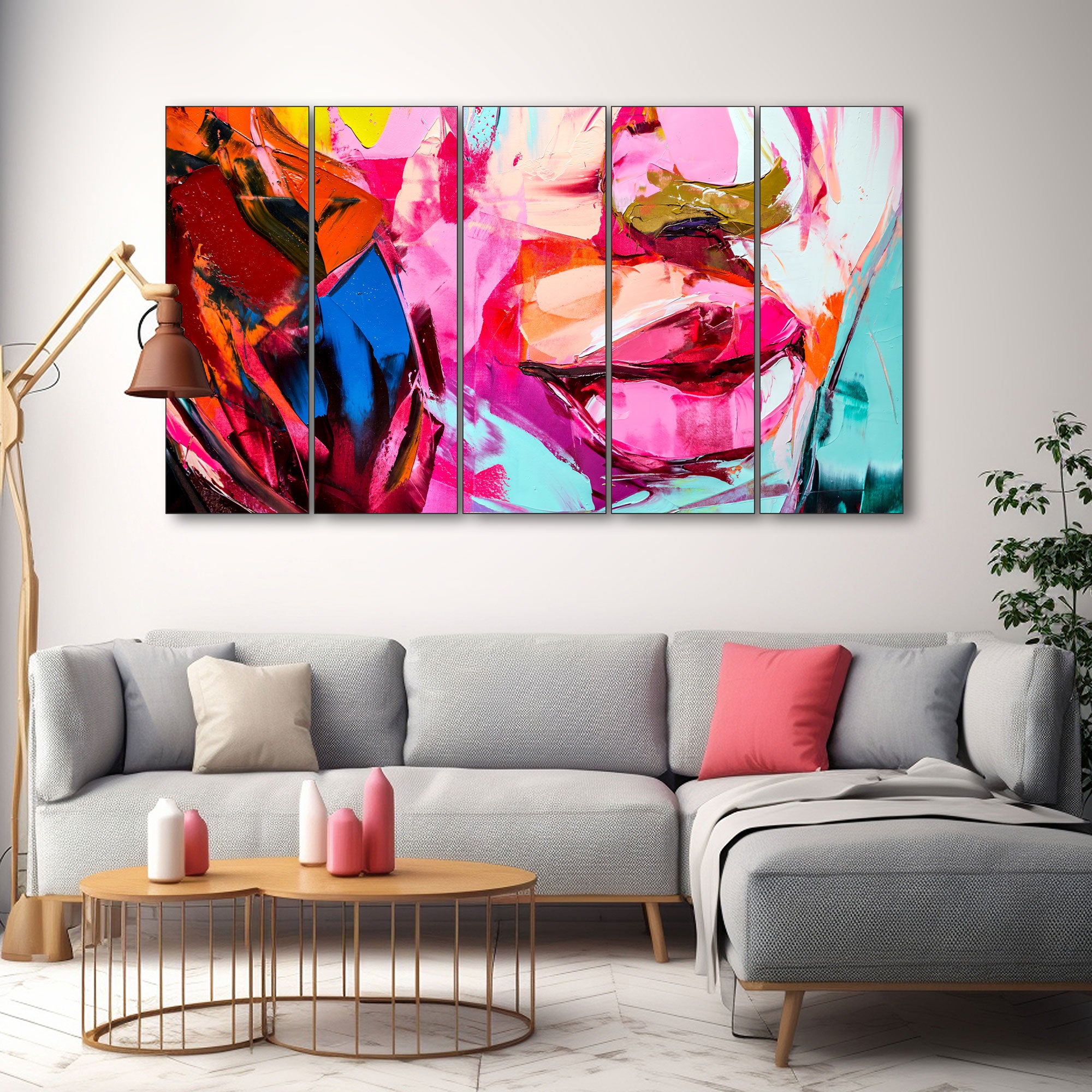 Woman Abstract Painting with frame Big Size Wall Art for living room,Bedroom,Drawing room,Hotels