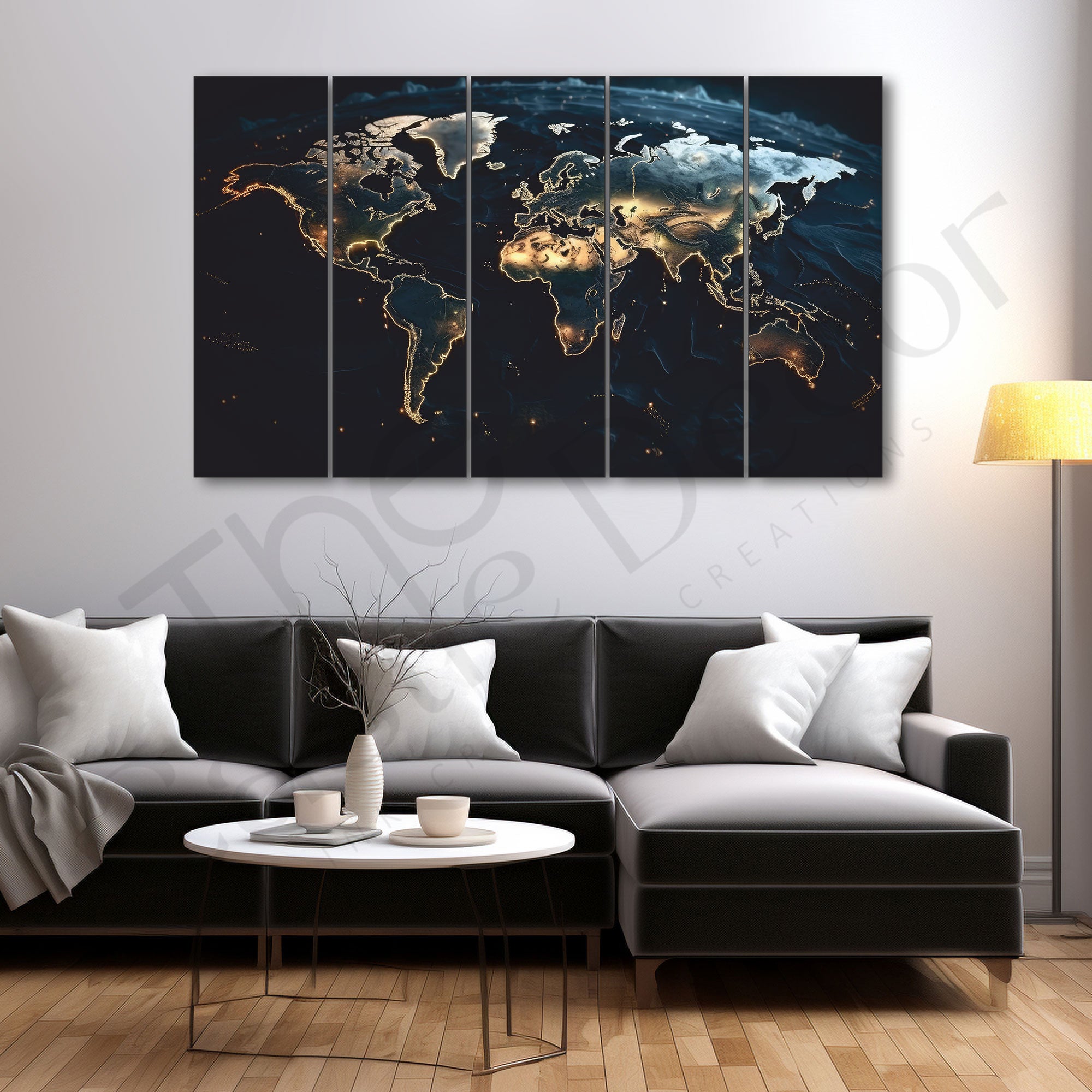 Map Painting with frame Big Size Wall Art for living room,Bedroom,Drawing room,Hotels
