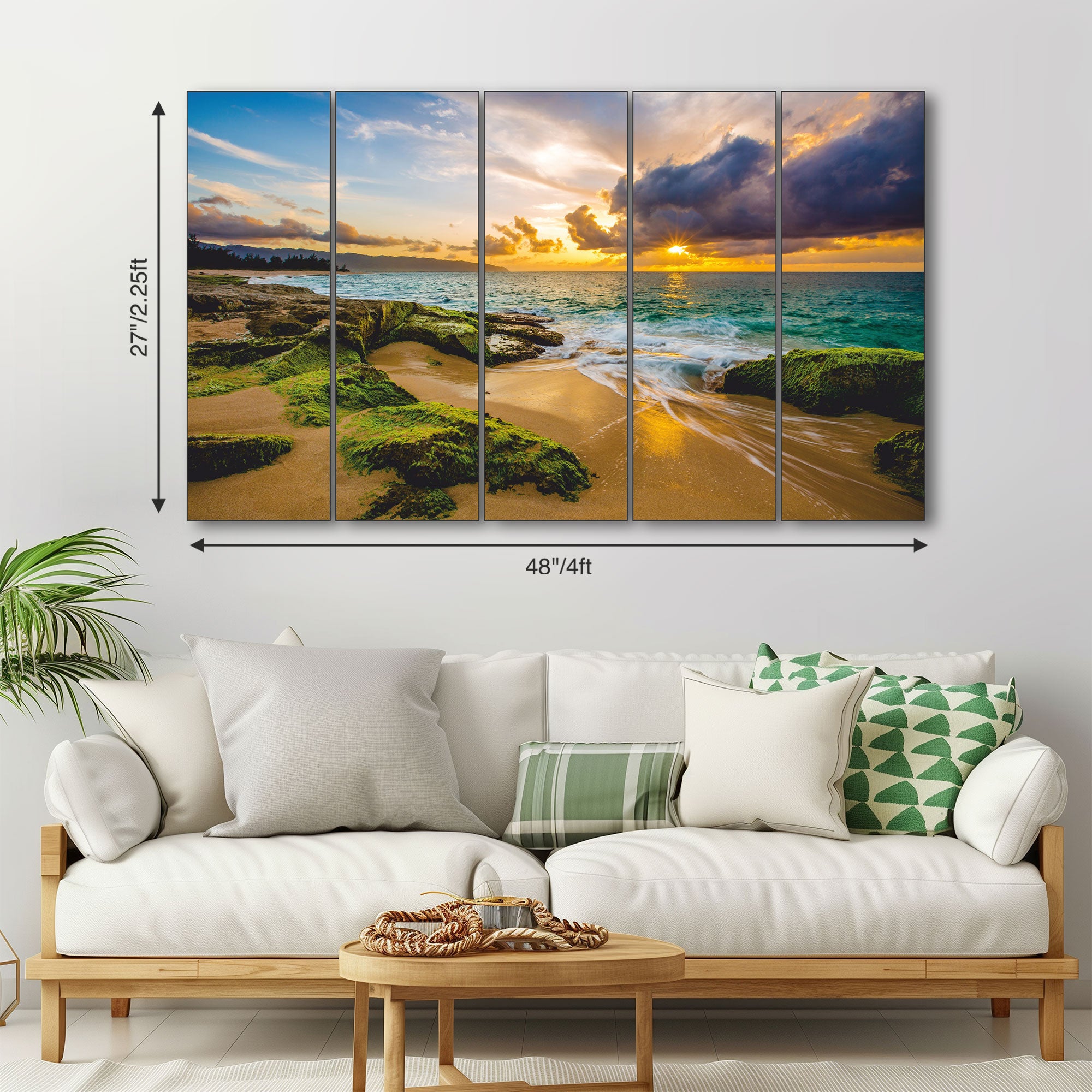 Sea Water Painting with frame Big Size Wall Art for living room,Bedroom,Drawing room,Hotels