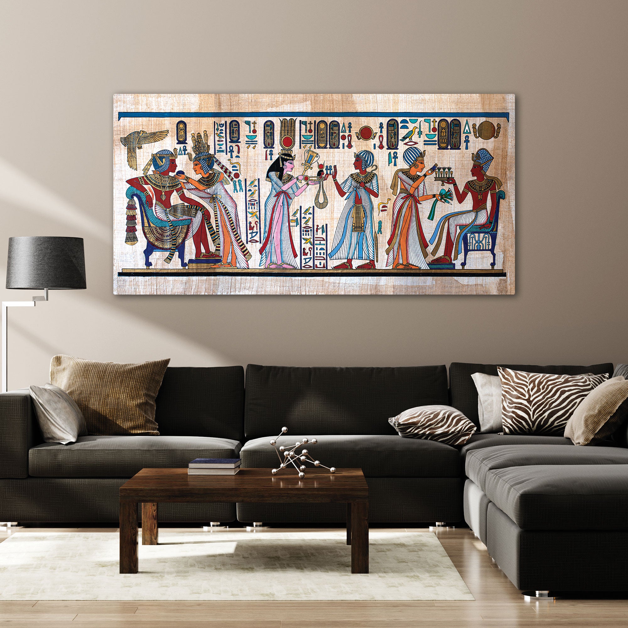 Ancient egyptian Canvas painting with frame Big Size Wall Art for living room,Bedroom,Drawing room,Hotels