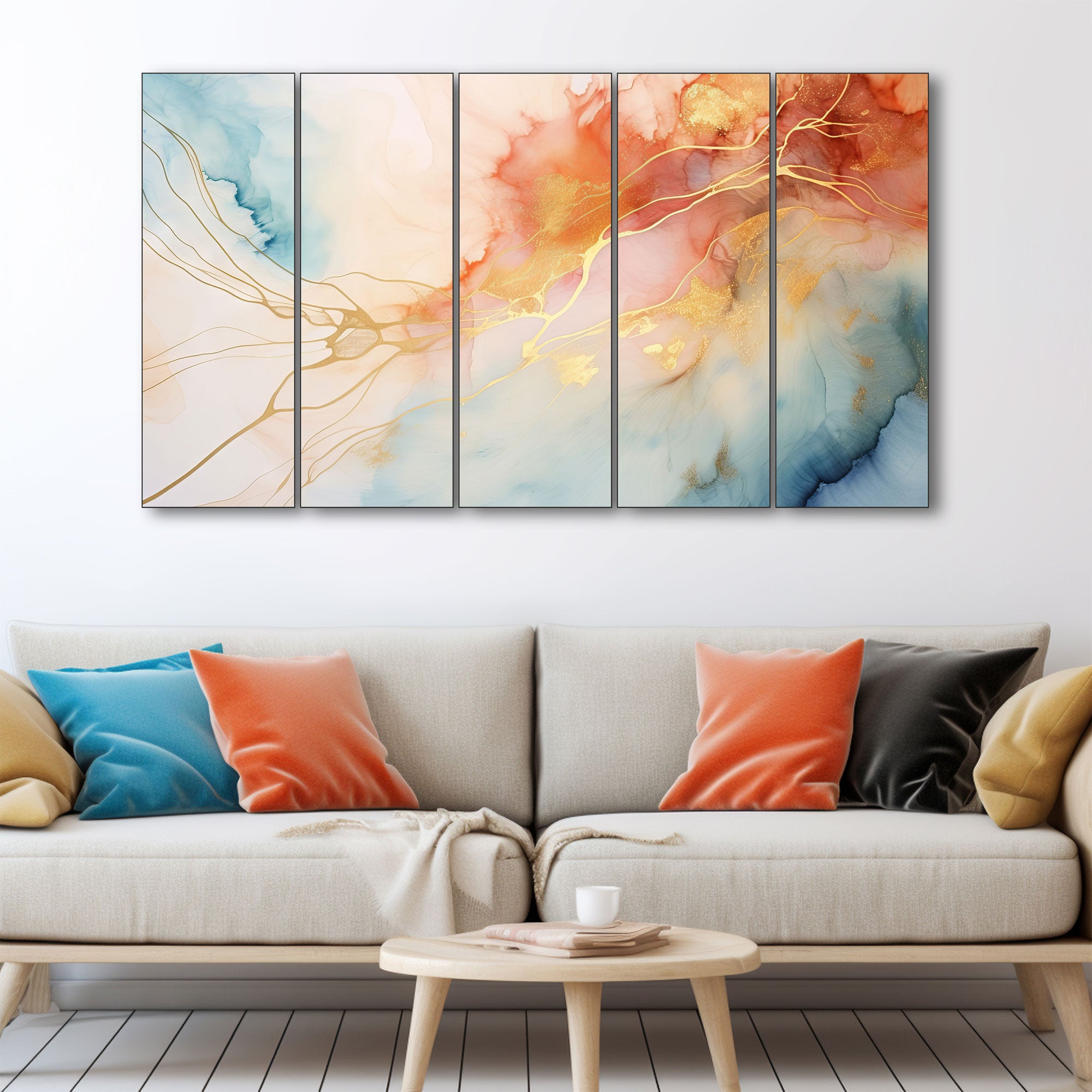 Marble Abstract Painting with frame Big Size Wall Art for living room,Bedroom,Drawing room,Hotels