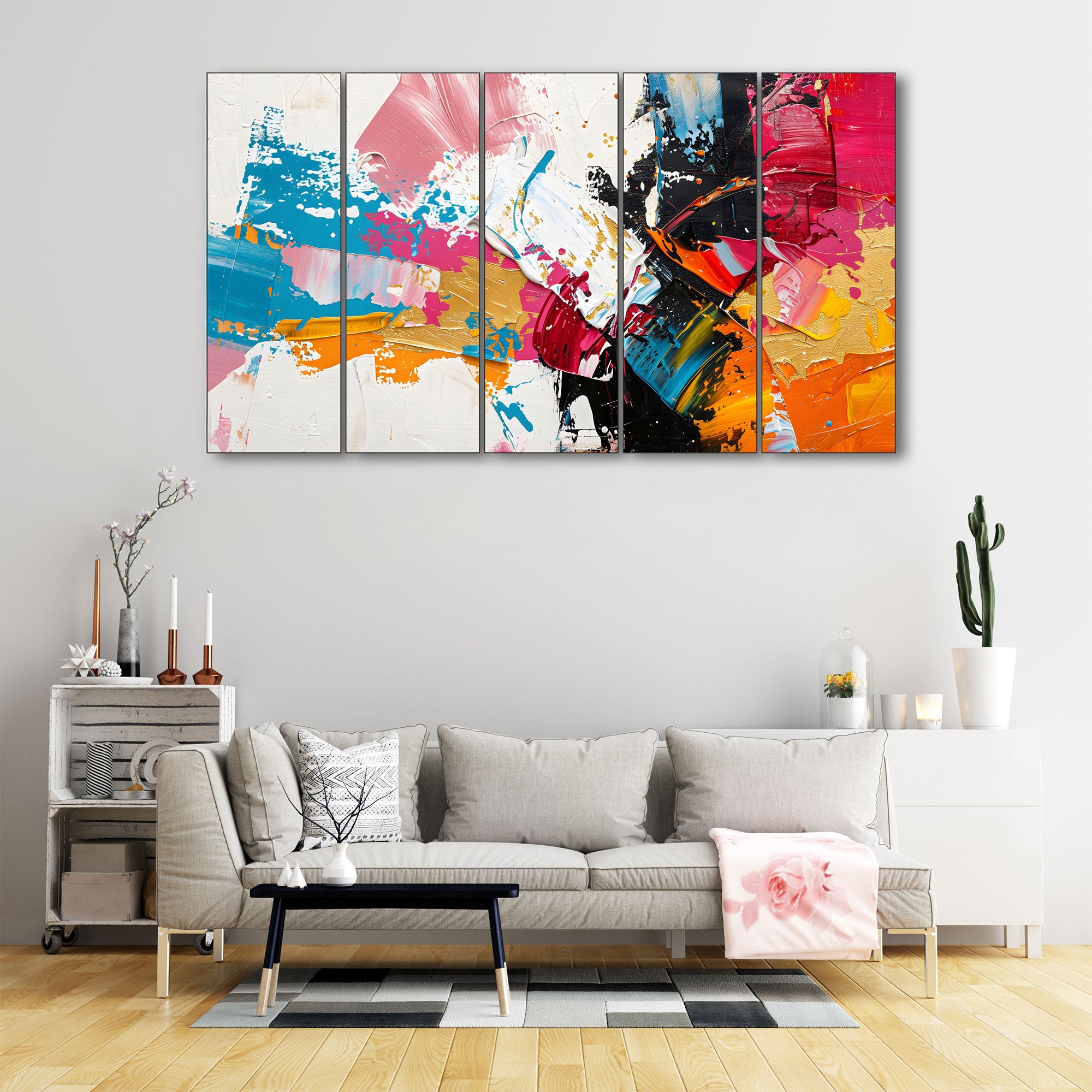 Abstract Art Painting with frame Big Size Wall Art for living room,Bedroom,Drawing room,Hotels
