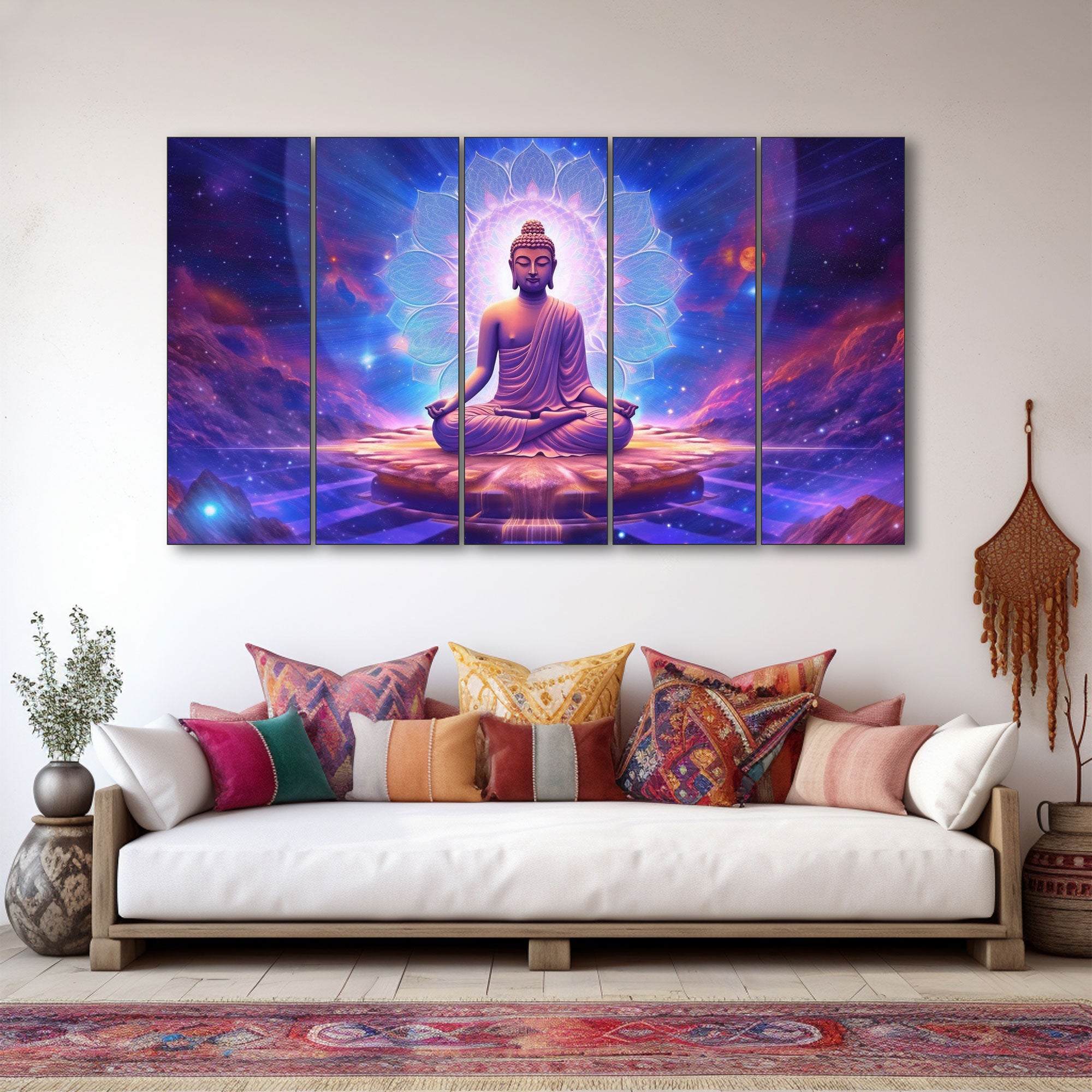 Lord Budha Painting with frame Big Size Wall Art for living room,Bedroom,Drawing room,Hotels